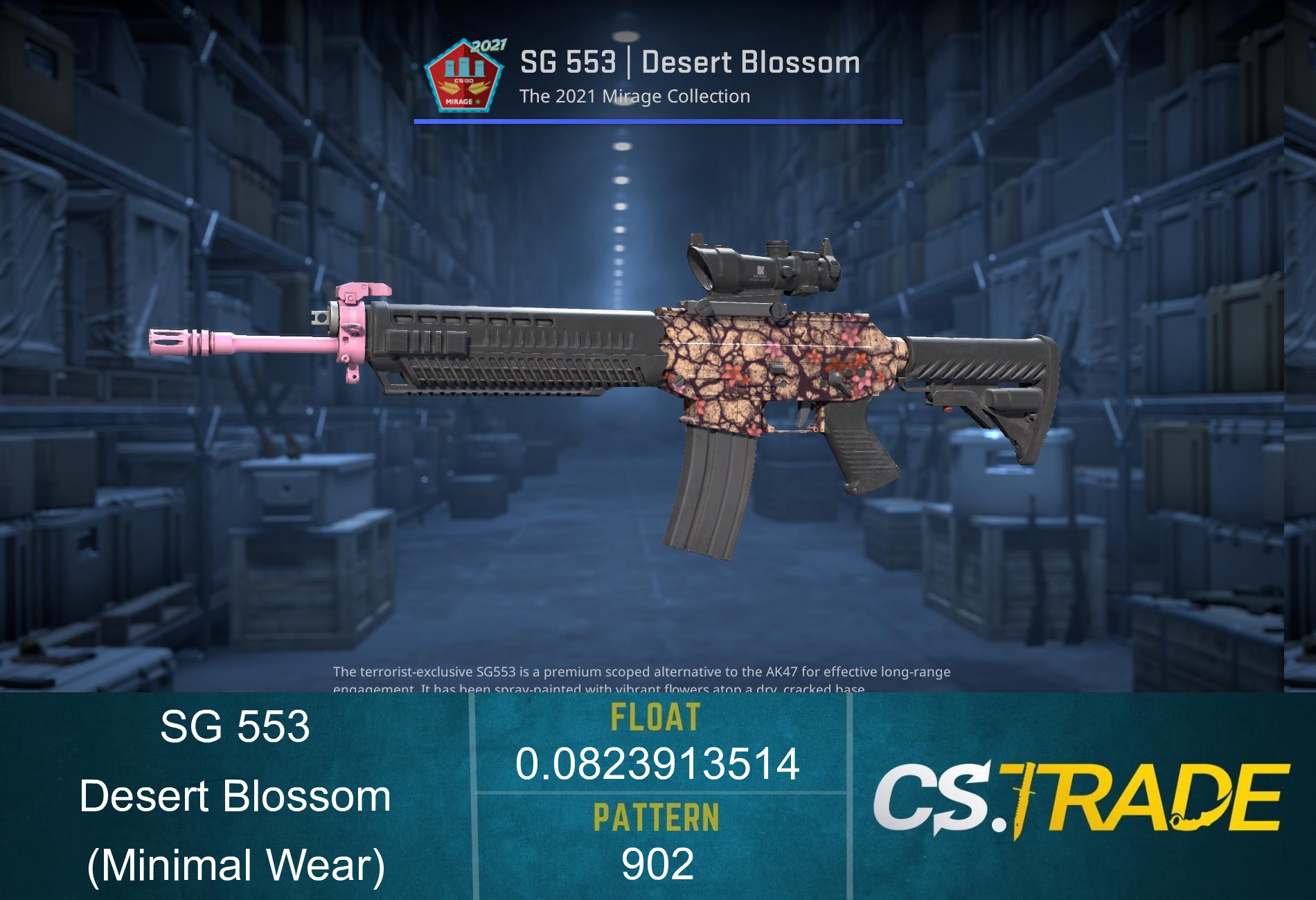 Souvenir SG 553 | Desert Blossom (Minimal Wear) Screenshot