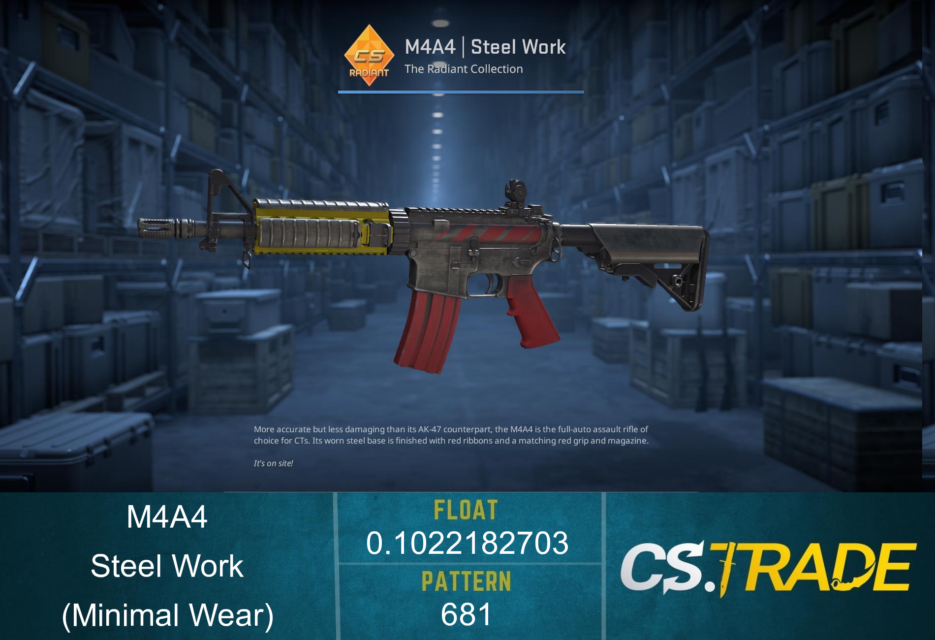 M4A4 | Steel Work (Factory New) Screenshot