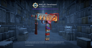 MAC-10 | Derailment (Minimal Wear) Screenshot
