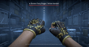★ Broken Fang Gloves | Yellow-banded (Field-Tested) Screenshot