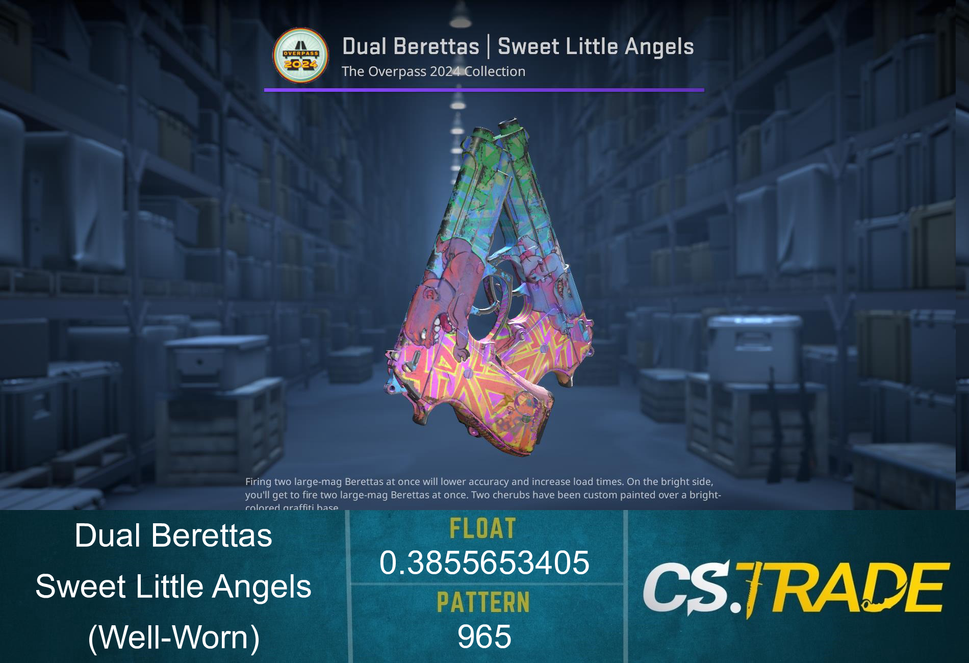 Souvenir Dual Berettas | Sweet Little Angels (Well-Worn) Screenshot