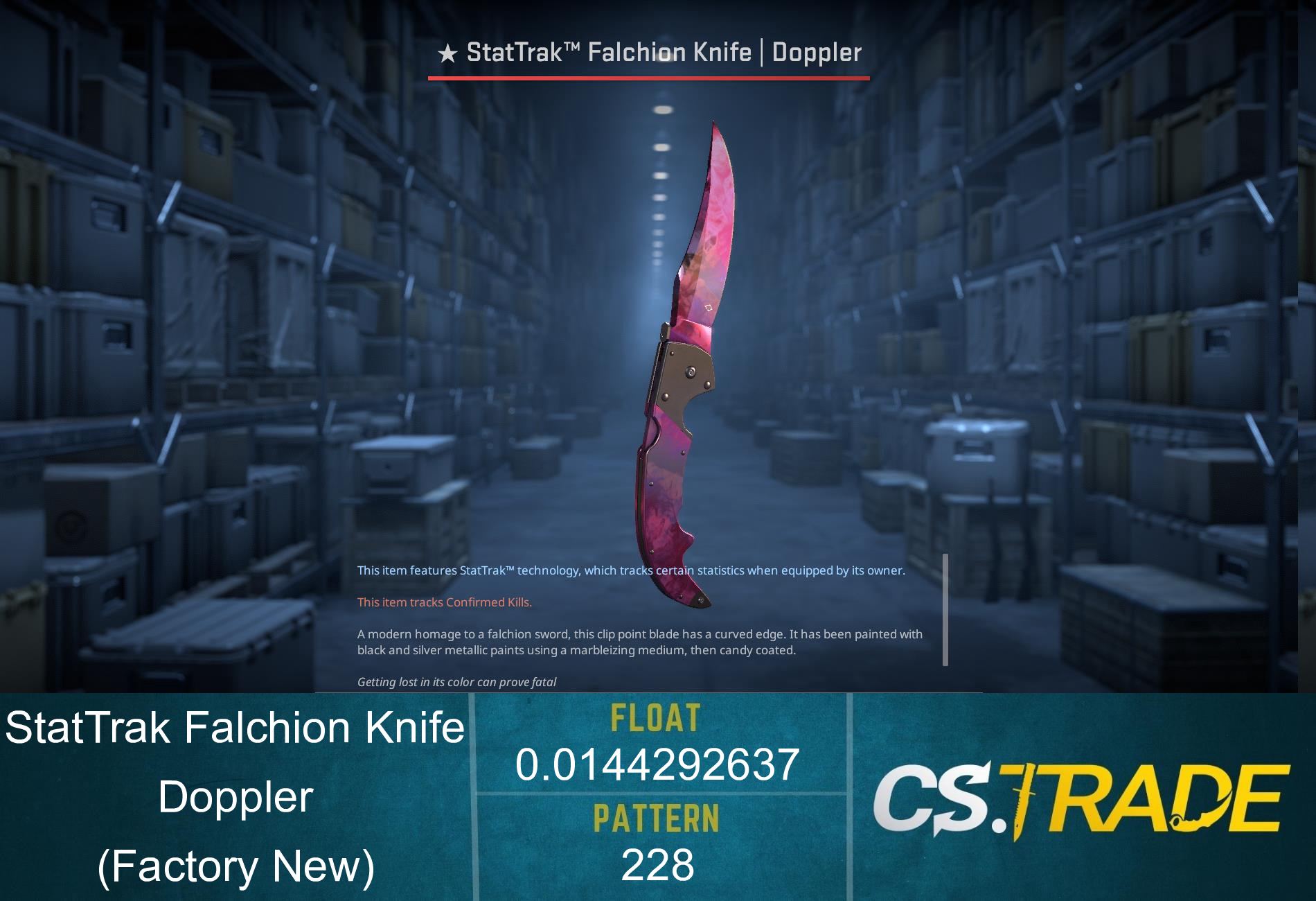 ★ Falchion Knife | Doppler Phase 2 (Factory New) Screenshot