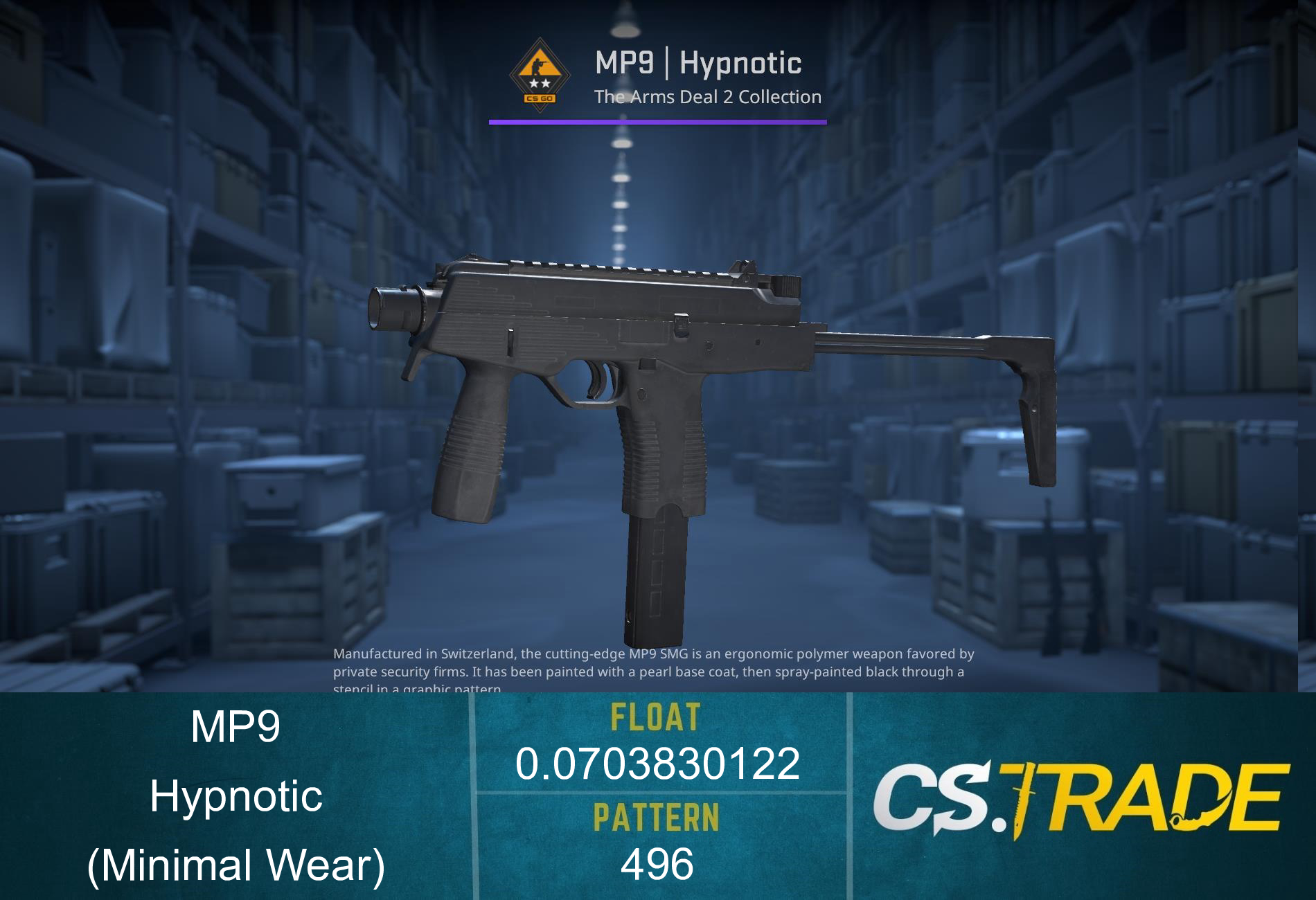 MP9 | Hypnotic (Minimal Wear) Screenshot