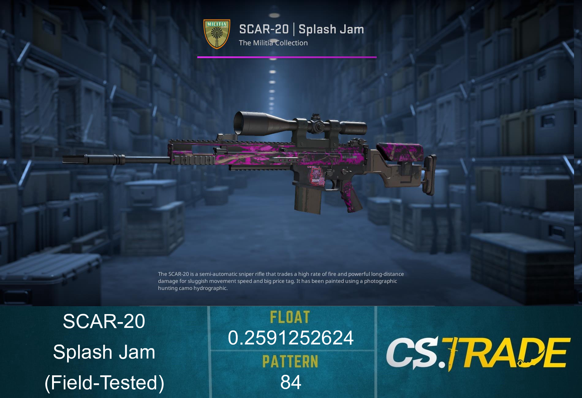 SCAR-20 | Splash Jam (Factory New) Screenshot