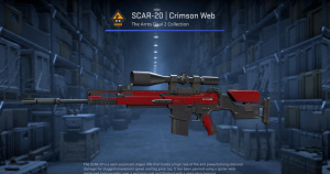 SCAR-20 | Crimson Web (Minimal Wear) Screenshot