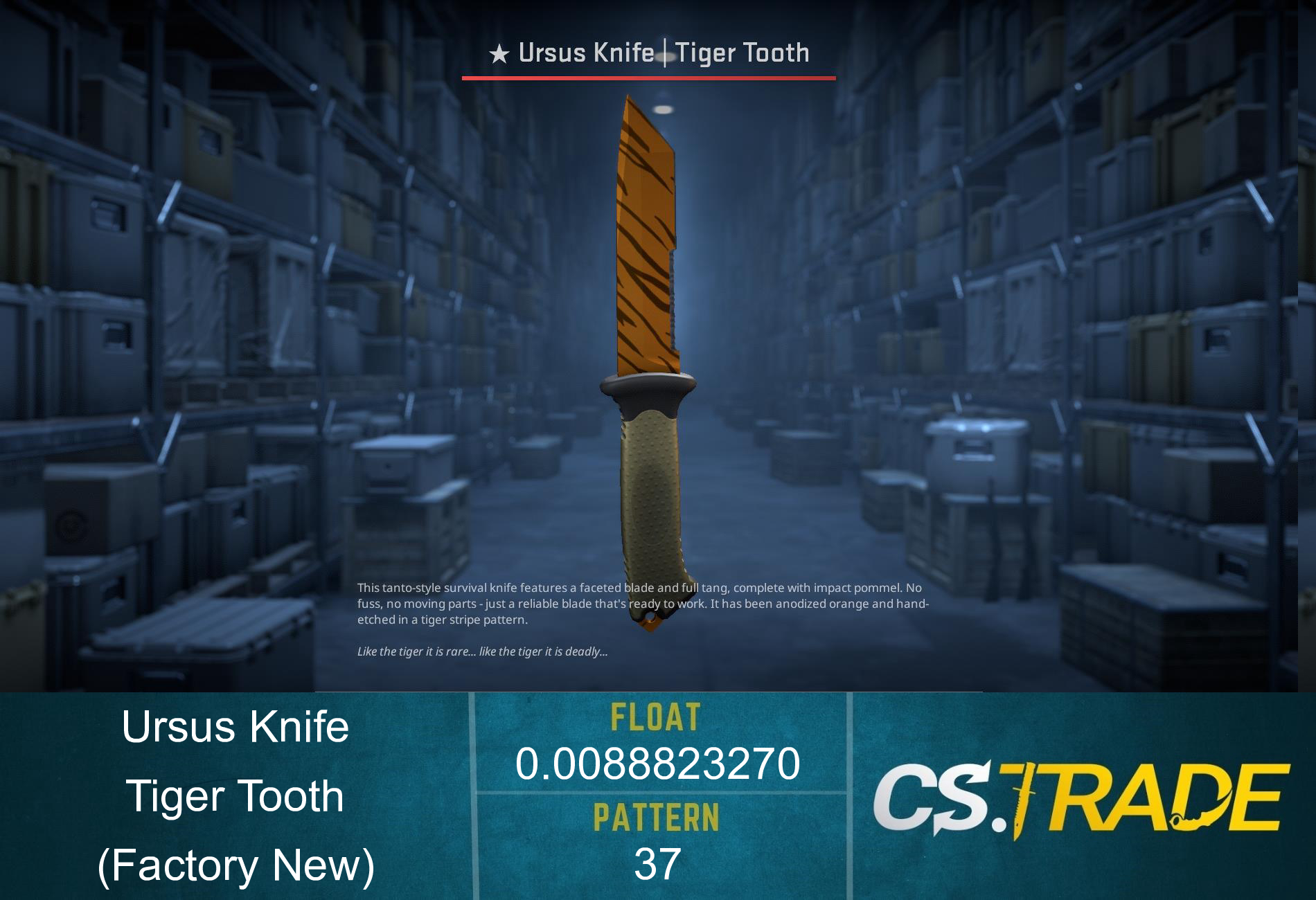 ★ Ursus Knife | Tiger Tooth (Factory New) Screenshot