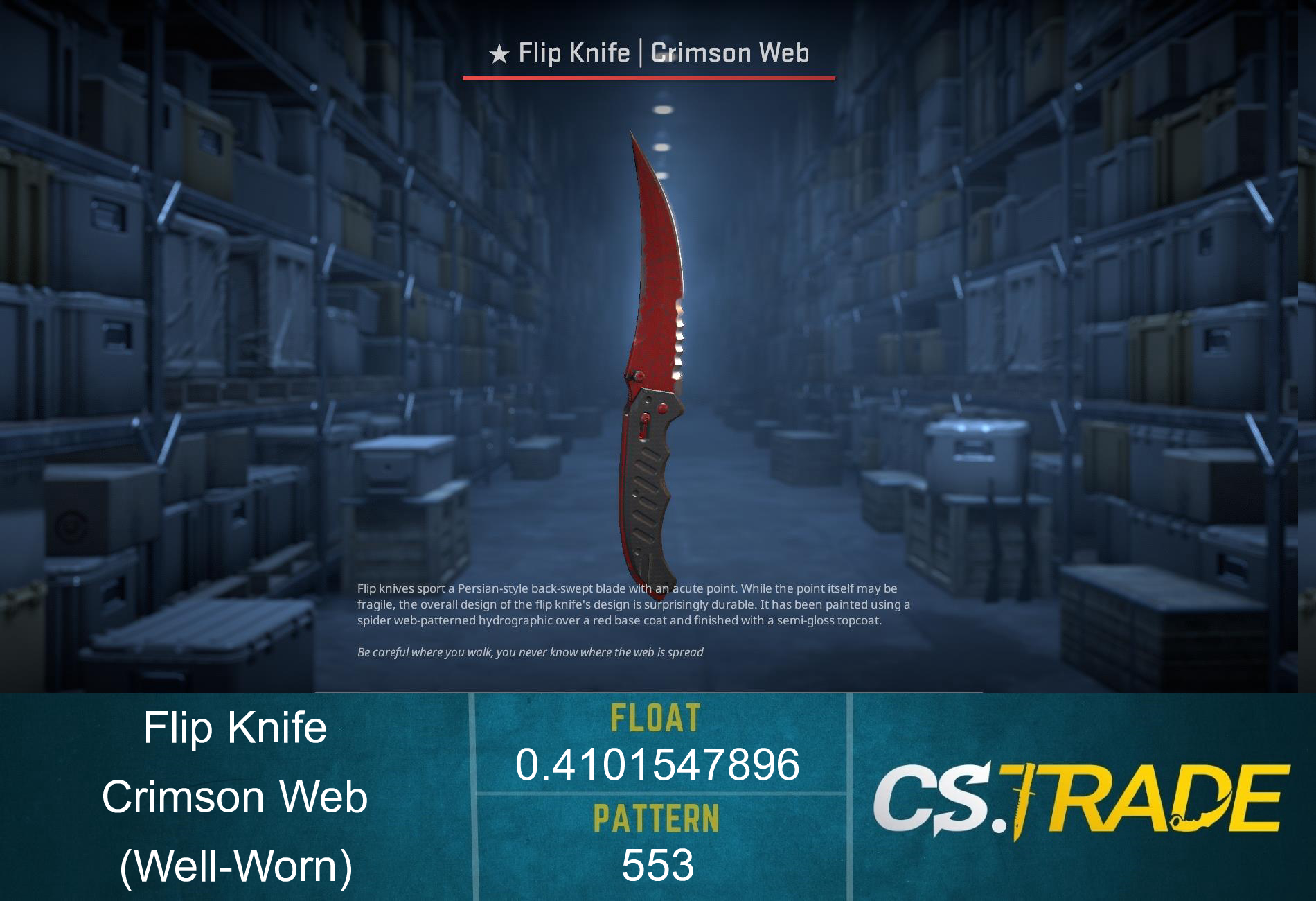 ★ Flip Knife | Crimson Web (Factory New) Screenshot