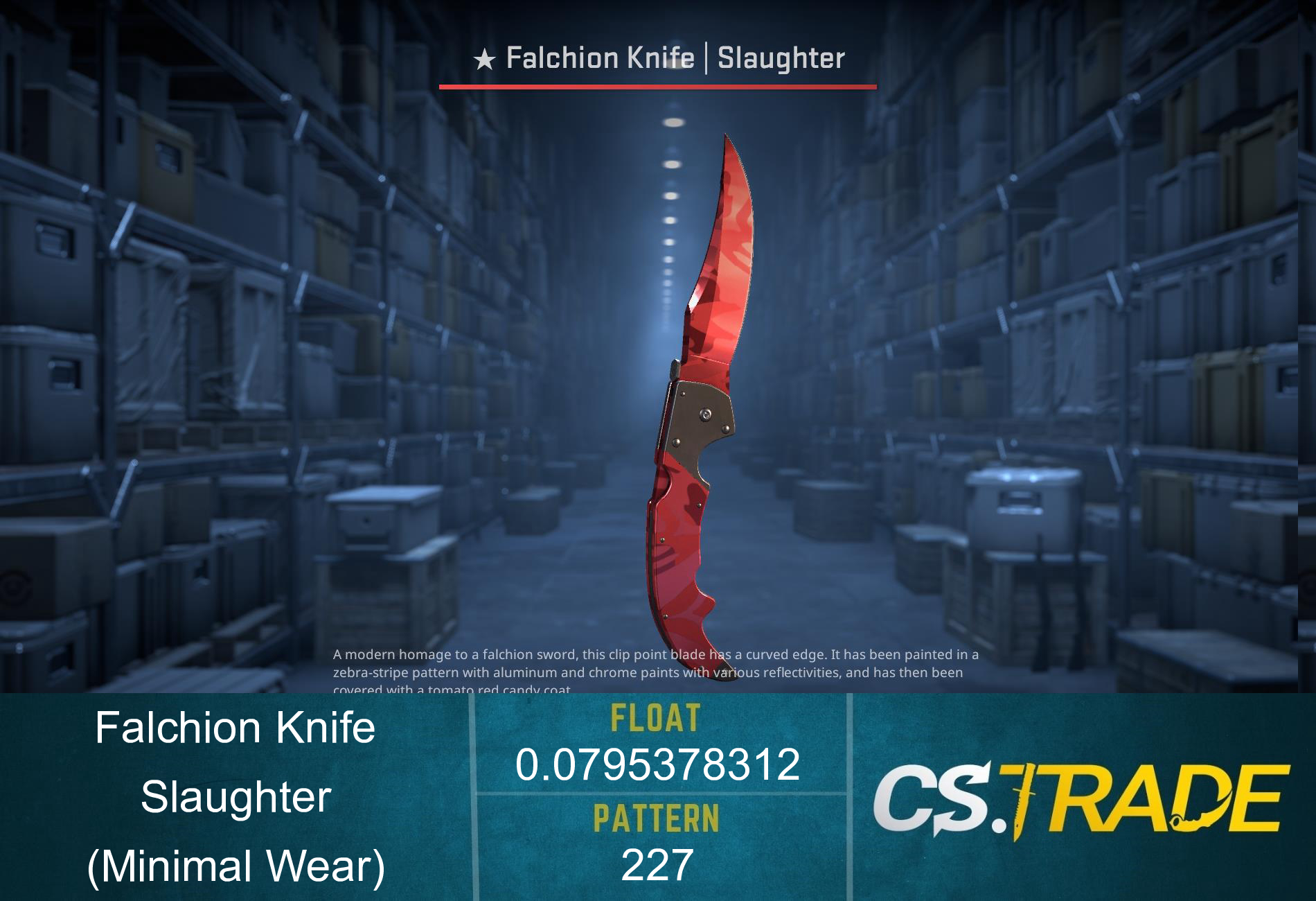 ★ StatTrak™ Falchion Knife | Slaughter (Minimal Wear) Screenshot