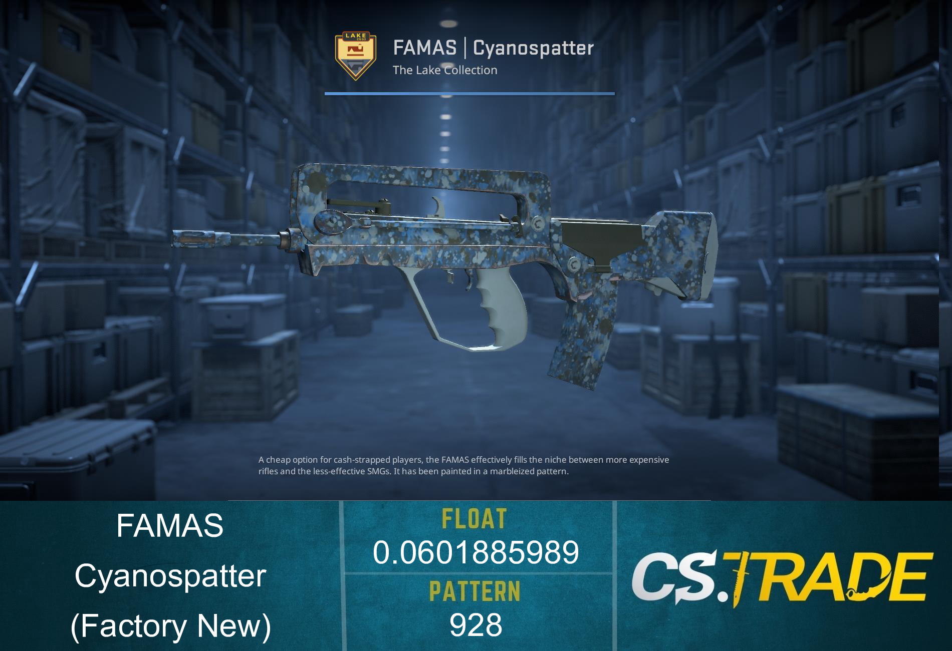 FAMAS | Cyanospatter (Factory New) Screenshot