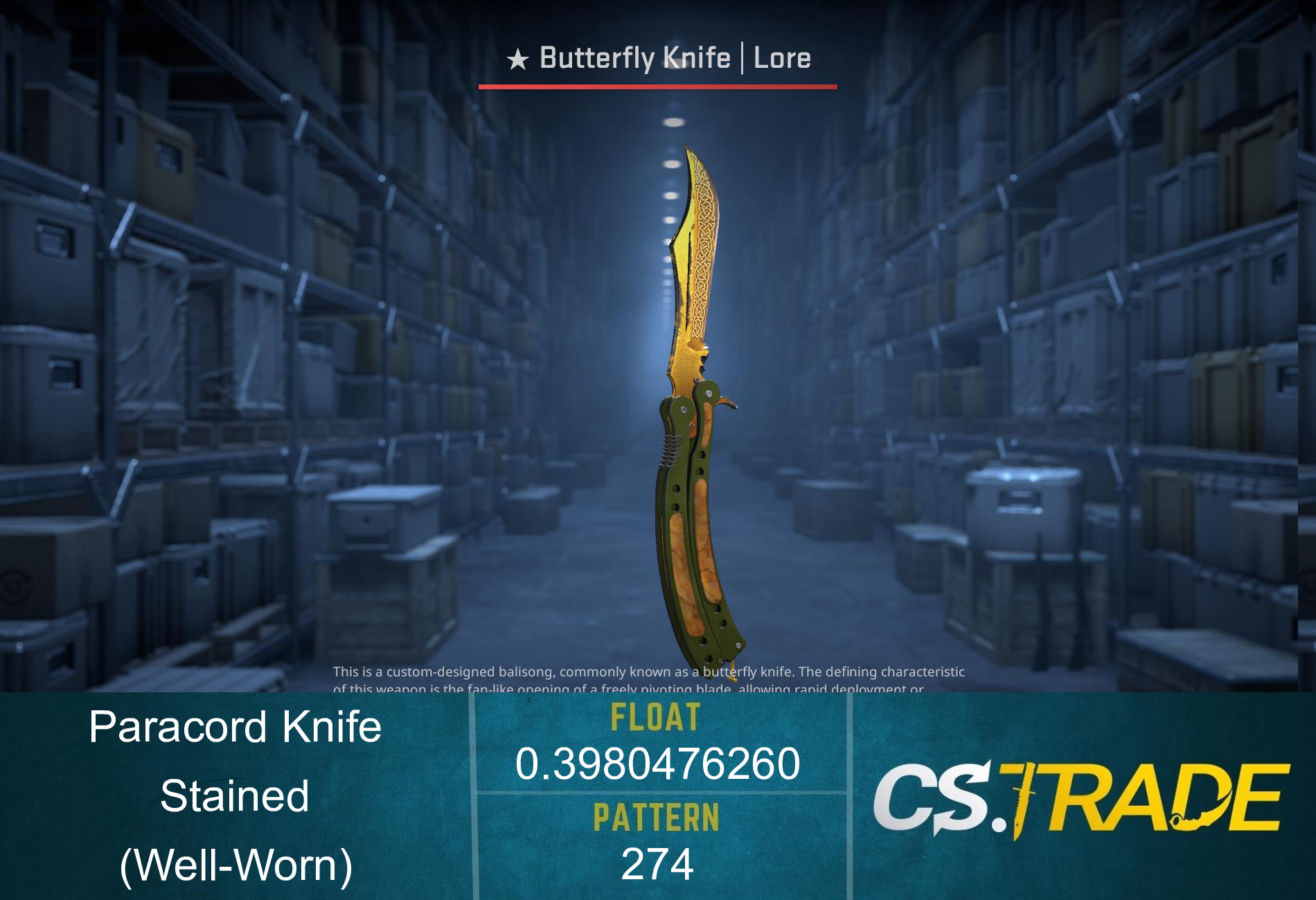 ★ Paracord Knife | Stained (Well-Worn) Screenshot