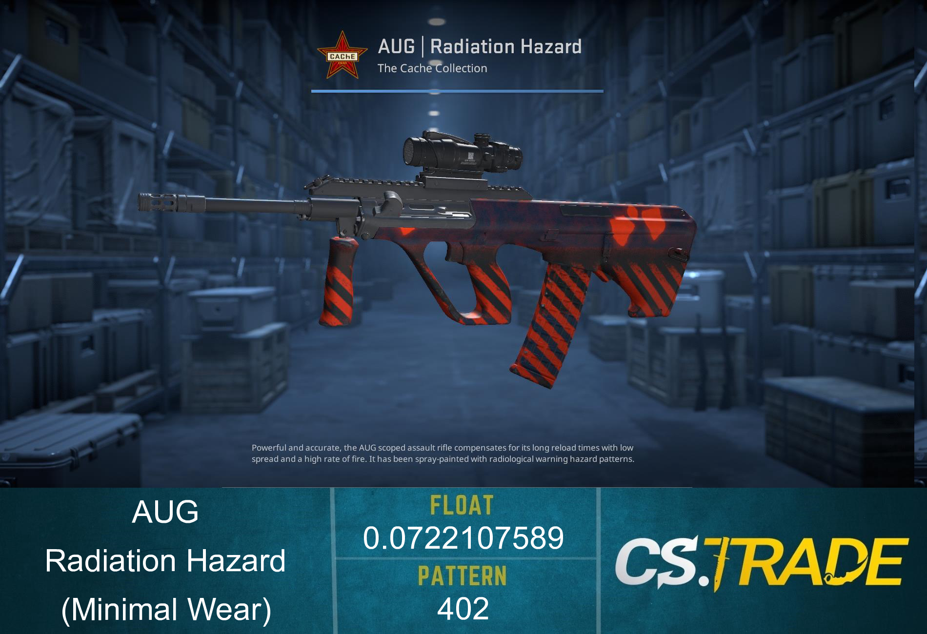 AUG | Radiation Hazard (Well-Worn) Screenshot