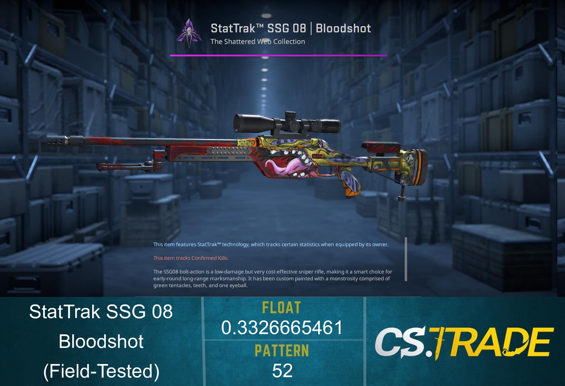 SSG 08 | Bloodshot (Minimal Wear) Screenshot