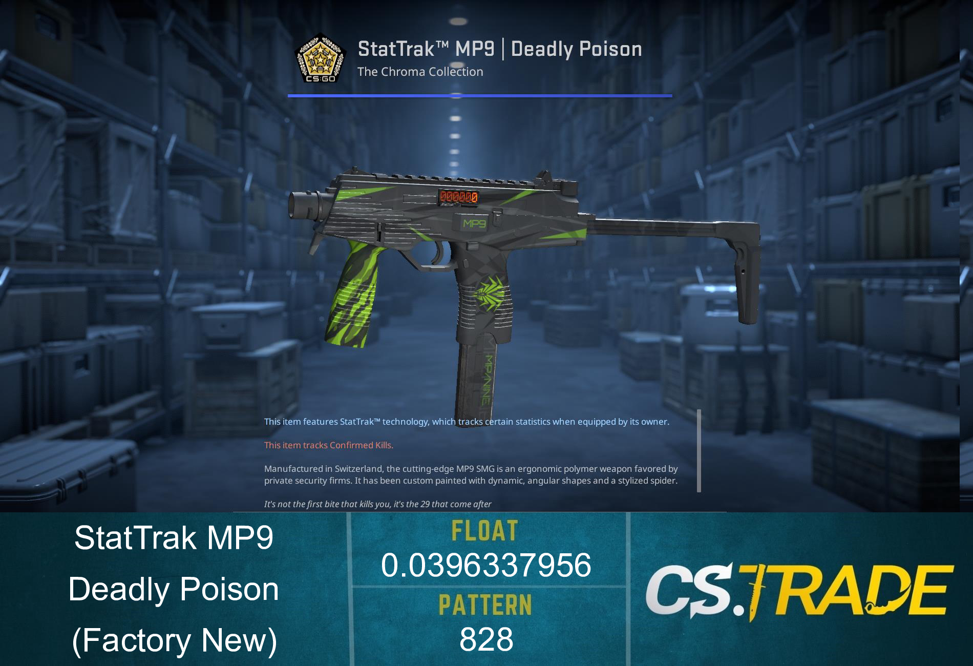 MP9 | Deadly Poison (Factory New) Screenshot
