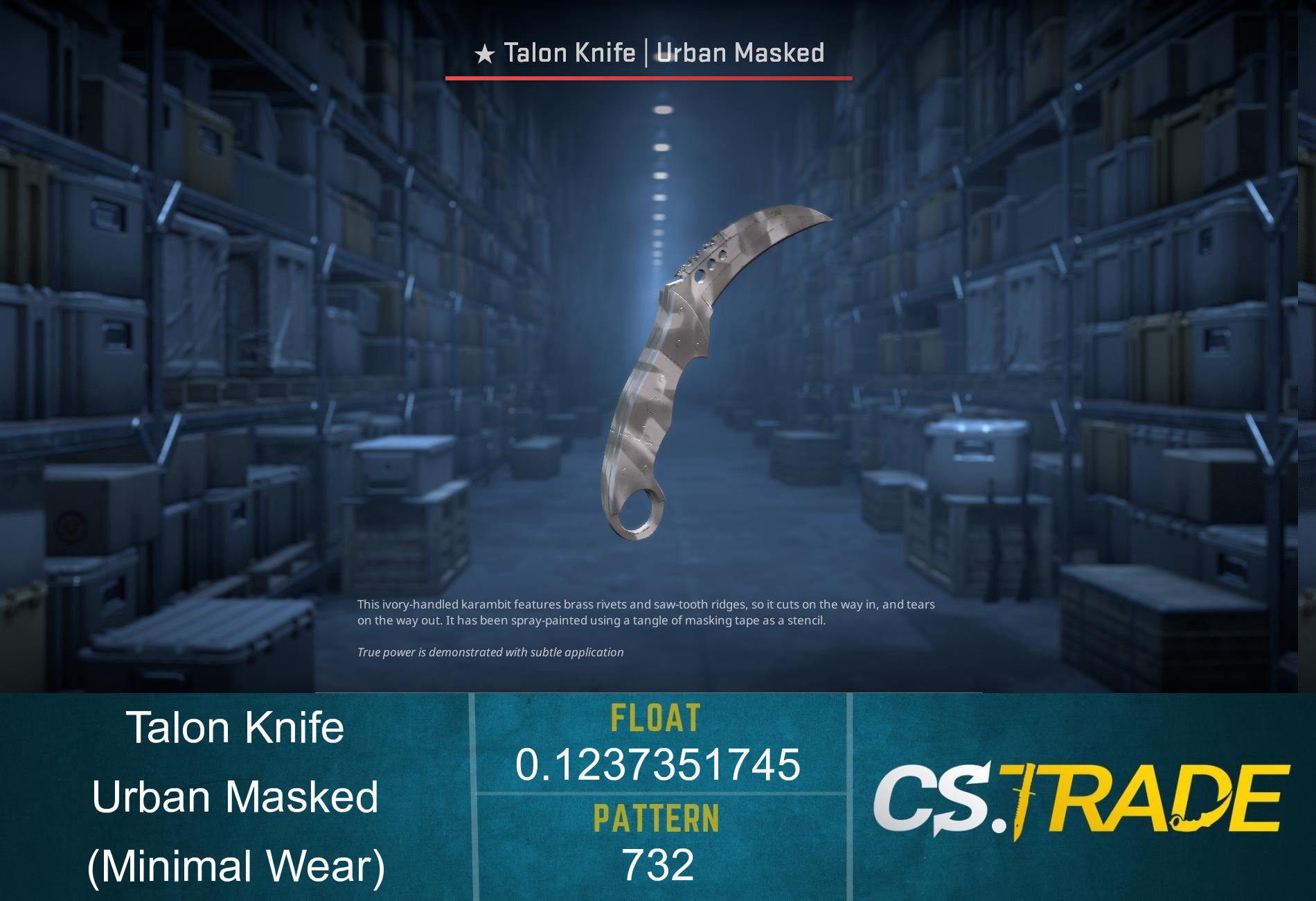 ★ Talon Knife | Urban Masked (Factory New) Screenshot