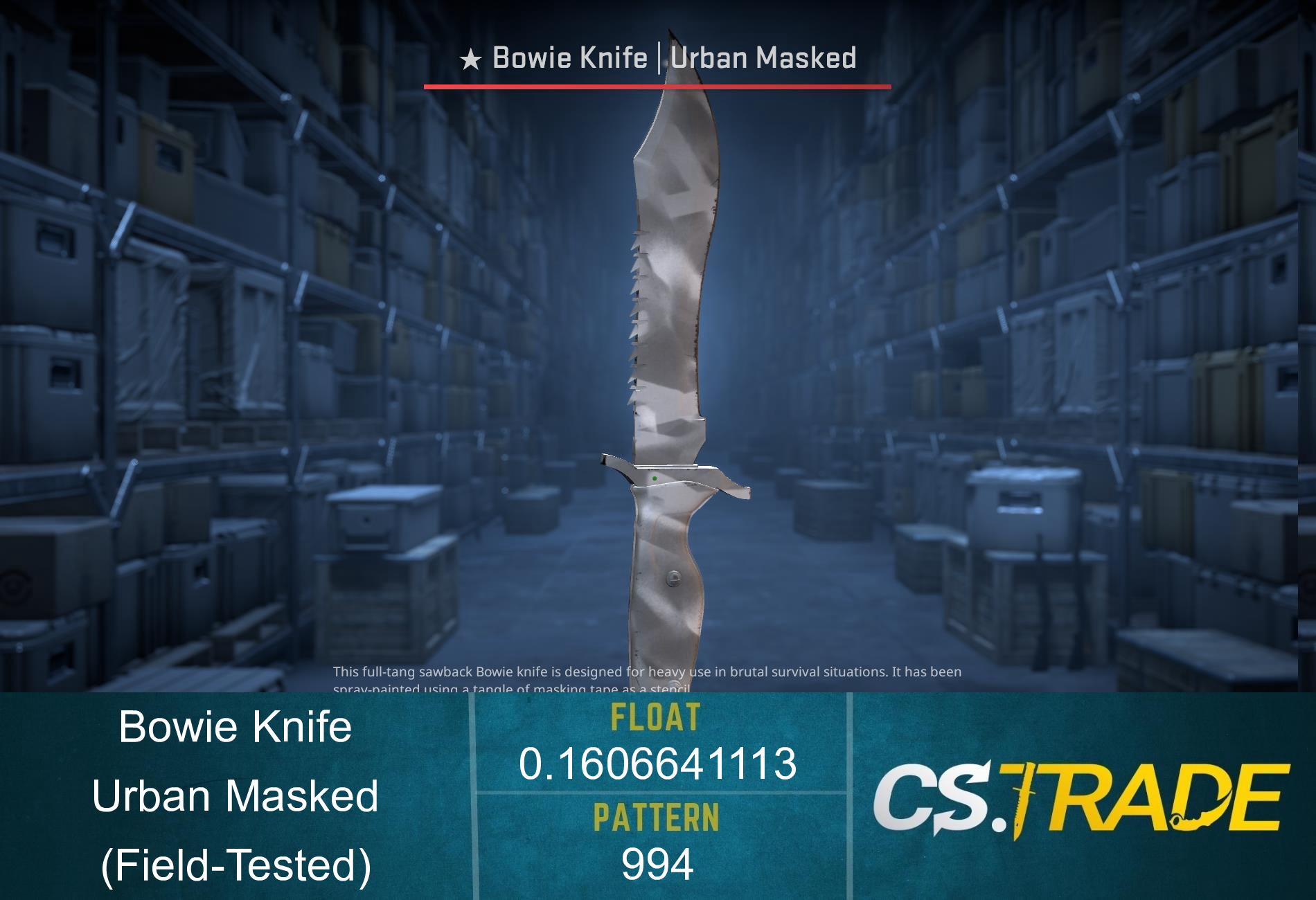 ★ Bowie Knife | Urban Masked (Field-Tested) Screenshot
