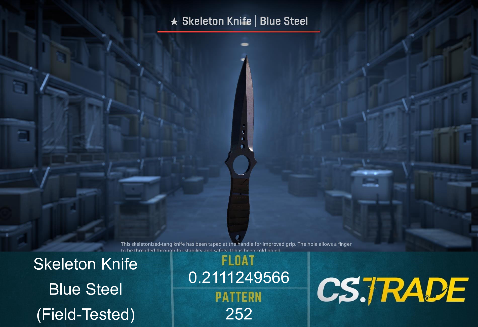 ★ Skeleton Knife | Blue Steel (Field-Tested) Screenshot