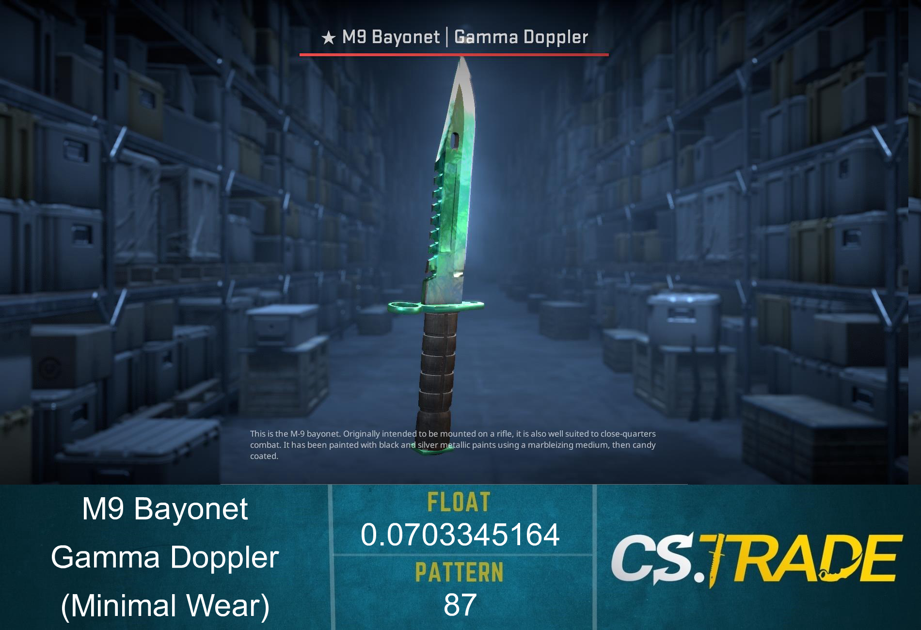 ★ M9 Bayonet | Gamma Doppler Phase 2 (Factory New) Screenshot