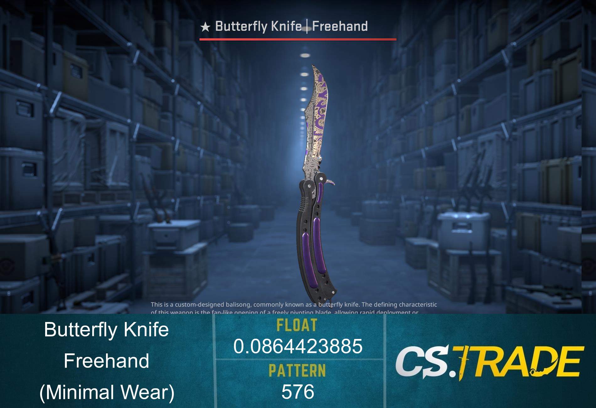 ★ Butterfly Knife | Freehand (Minimal Wear) Screenshot