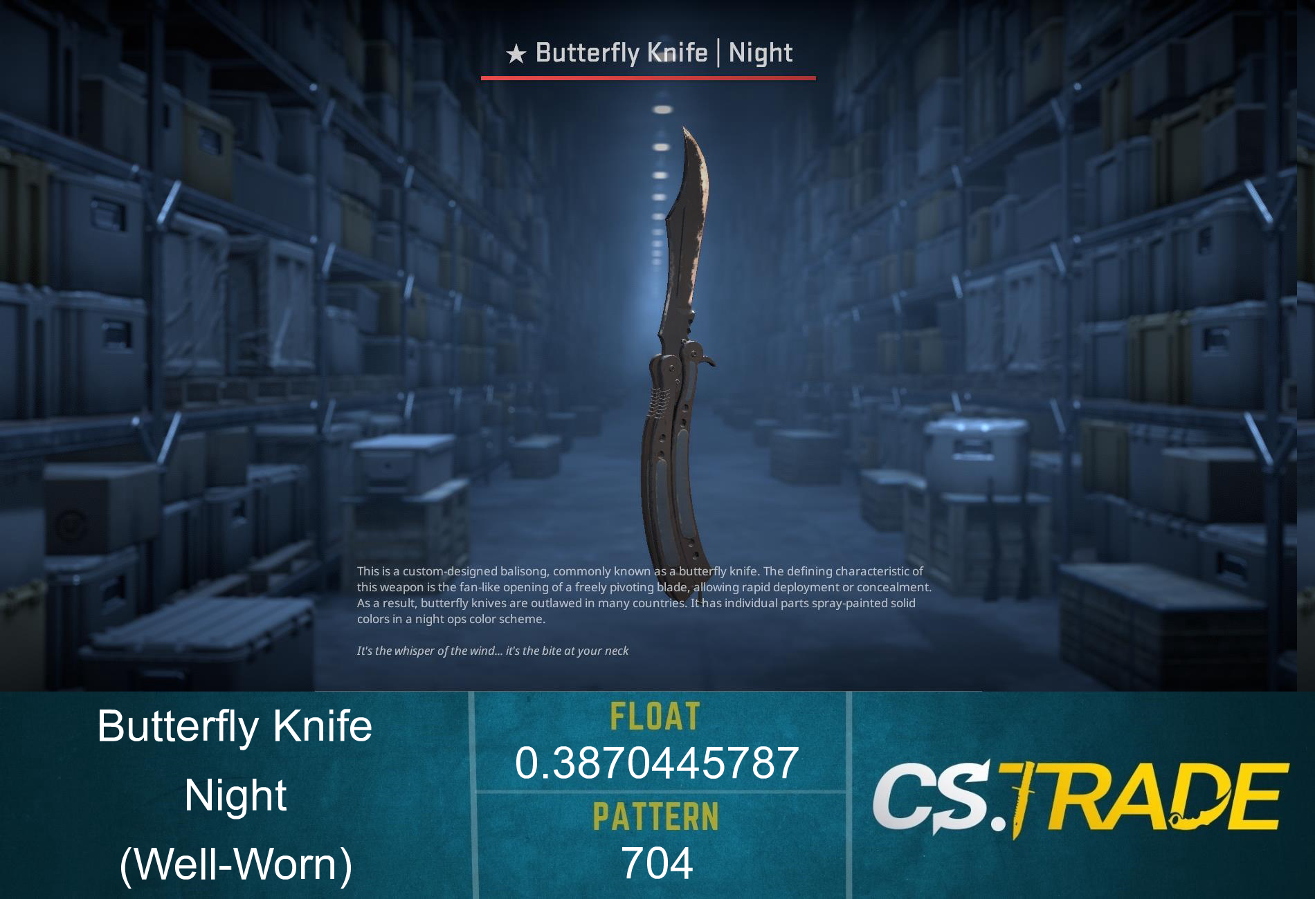 ★ Butterfly Knife | Night (Factory New) Screenshot