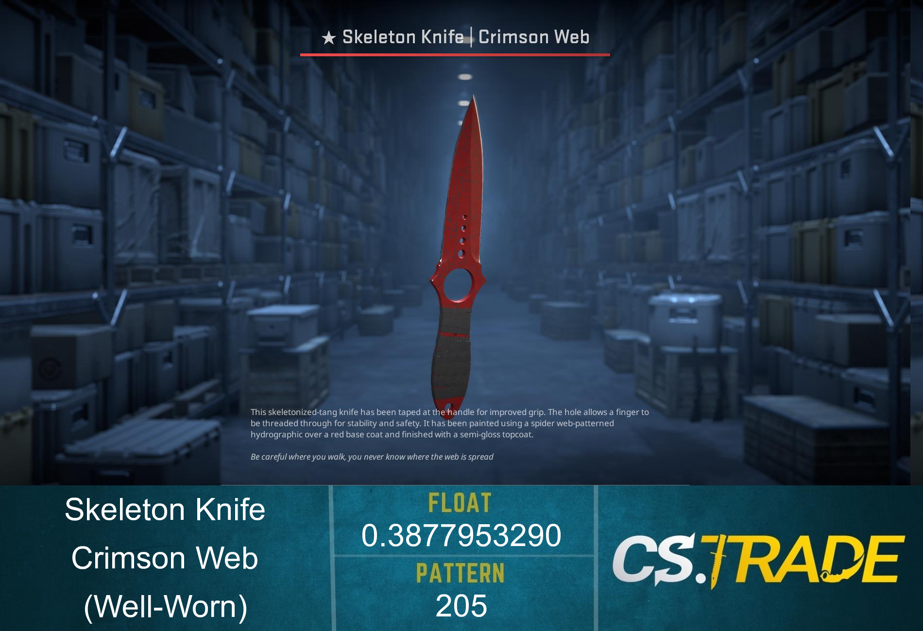 ★ Skeleton Knife | Crimson Web (Factory New) Screenshot
