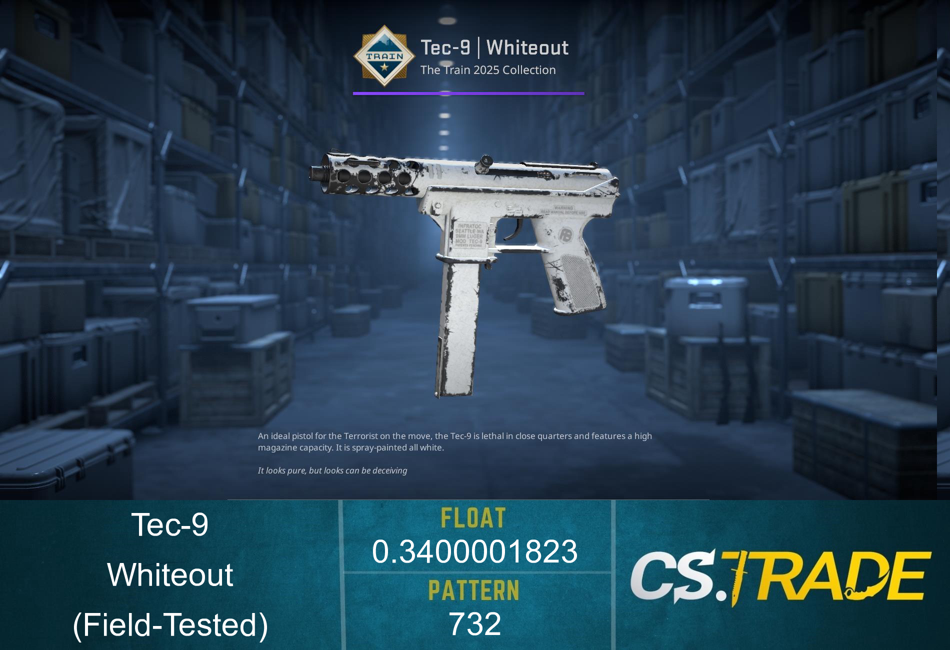 Tec-9 | Whiteout (Field-Tested) Screenshot