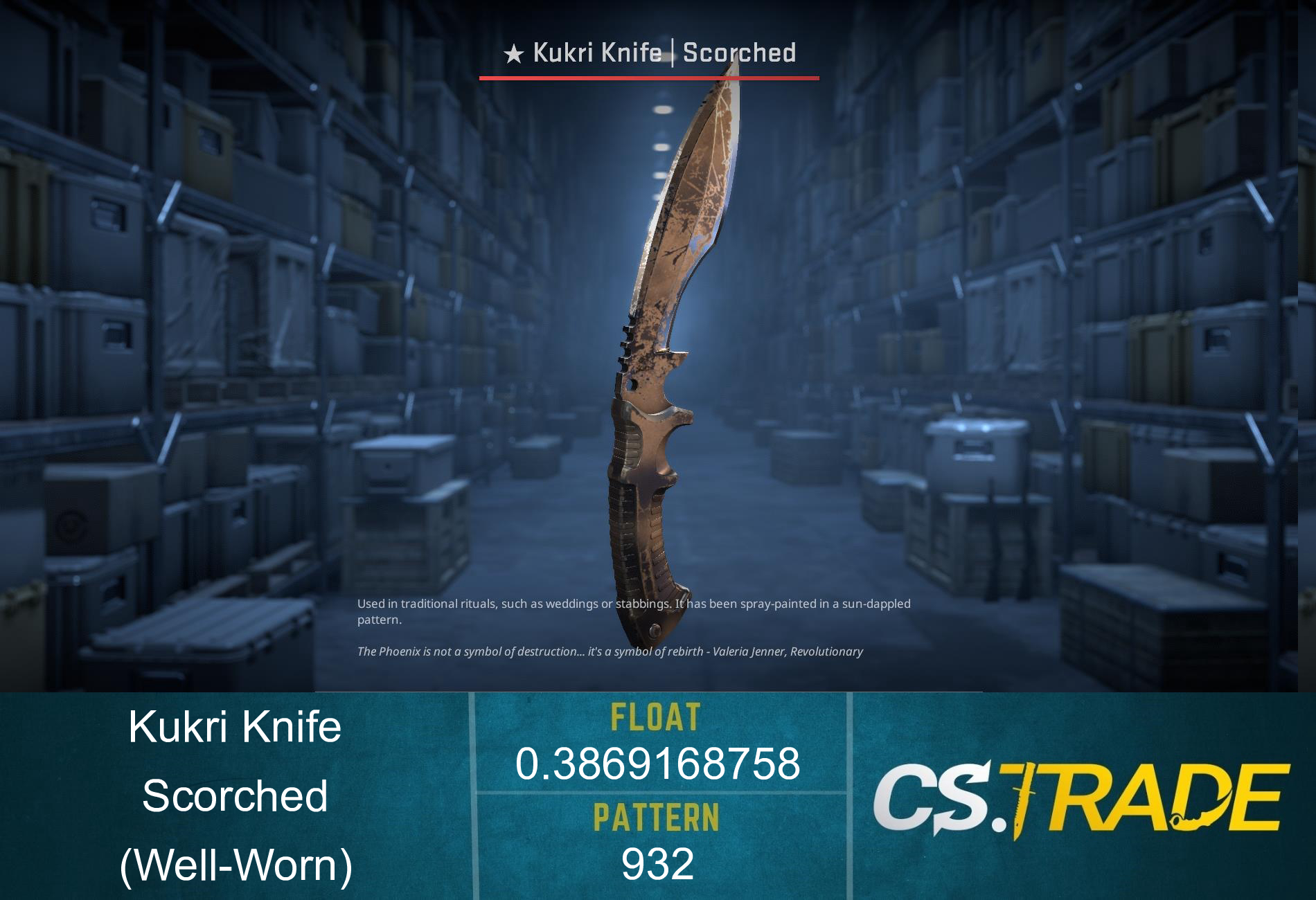 ★ Kukri Knife | Scorched (Well-Worn)
