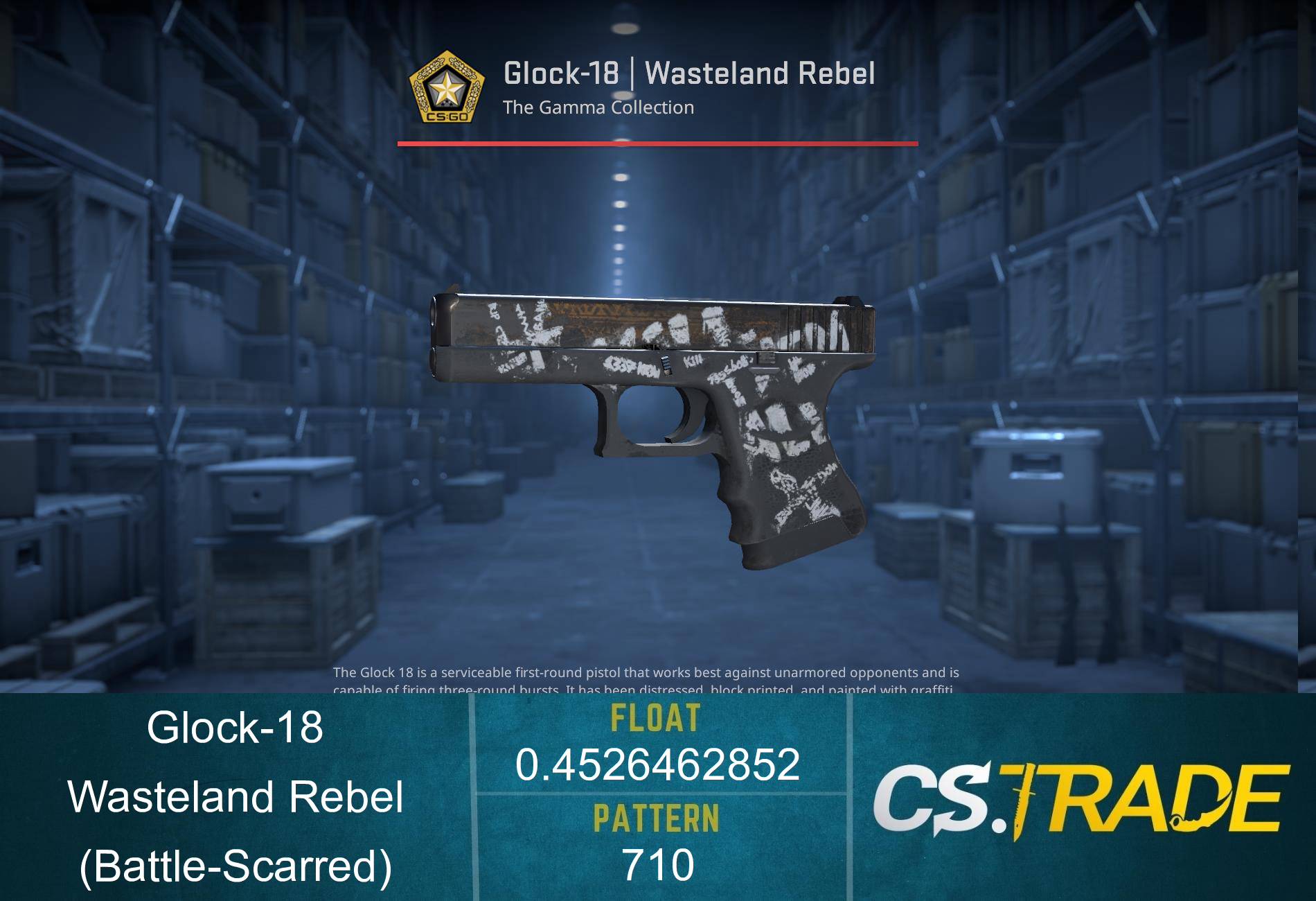 Glock-18 | Wasteland Rebel (Battle-Scarred) Screenshot