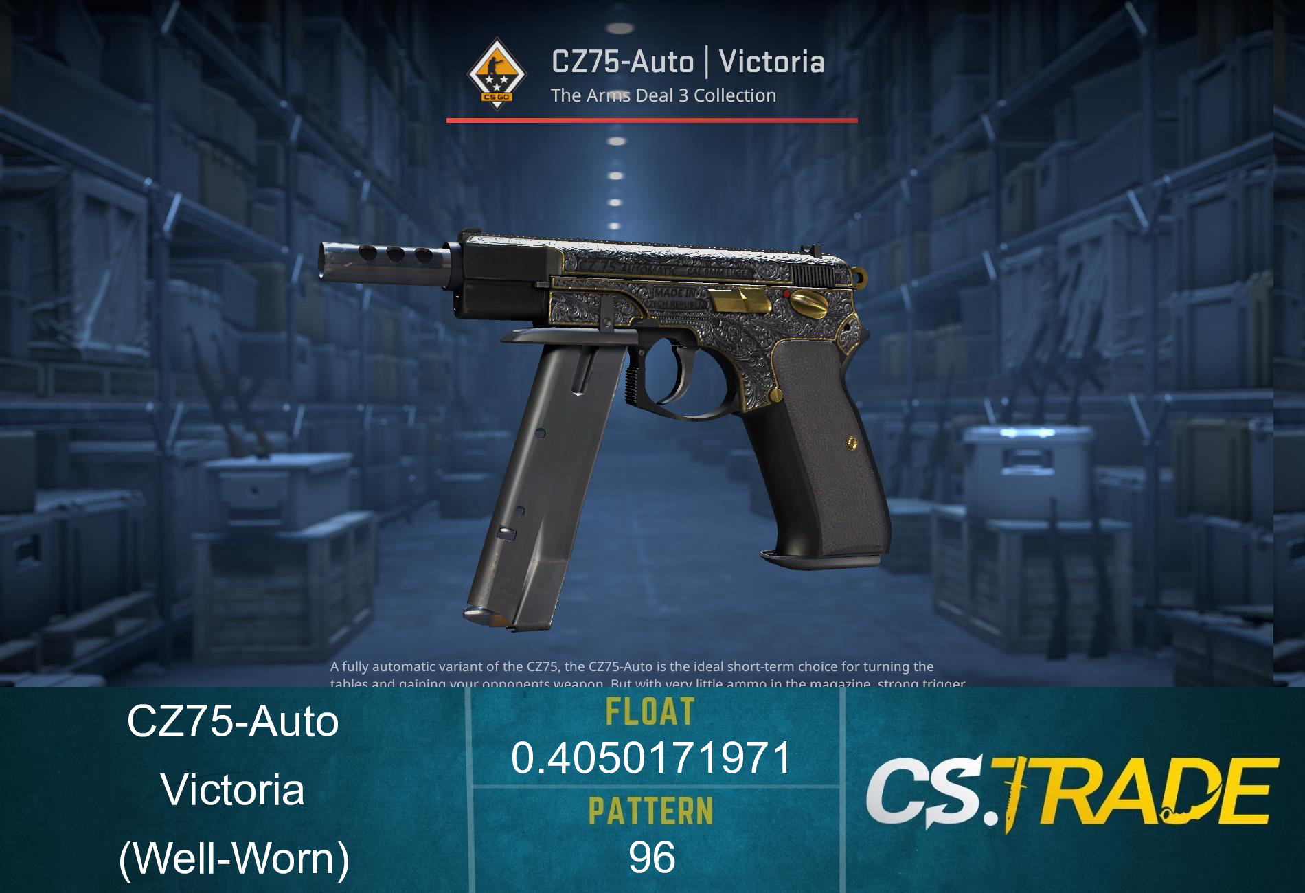 CZ75-Auto | Victoria (Well-Worn) Screenshot