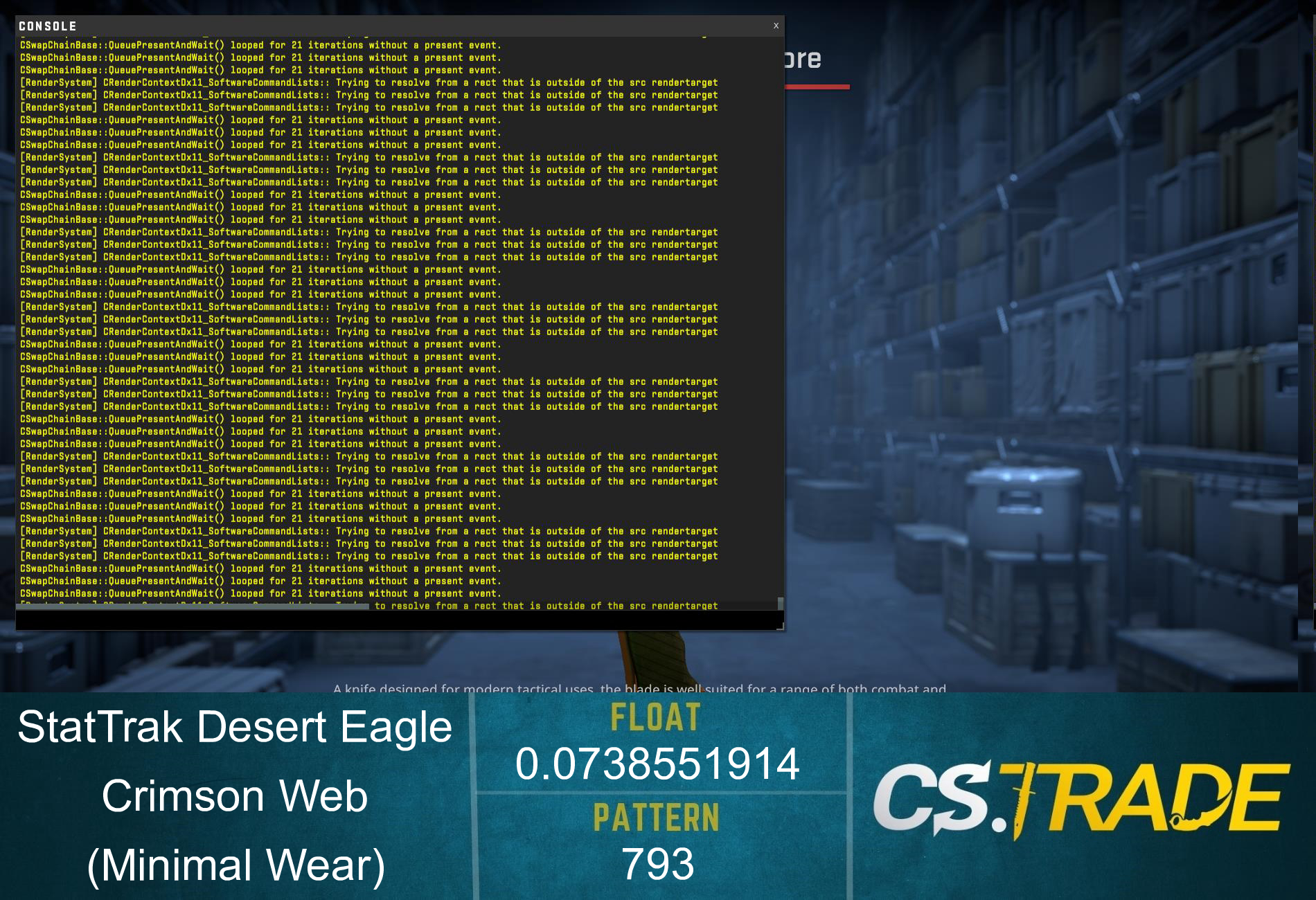 Desert Eagle | Crimson Web (Minimal Wear) Screenshot