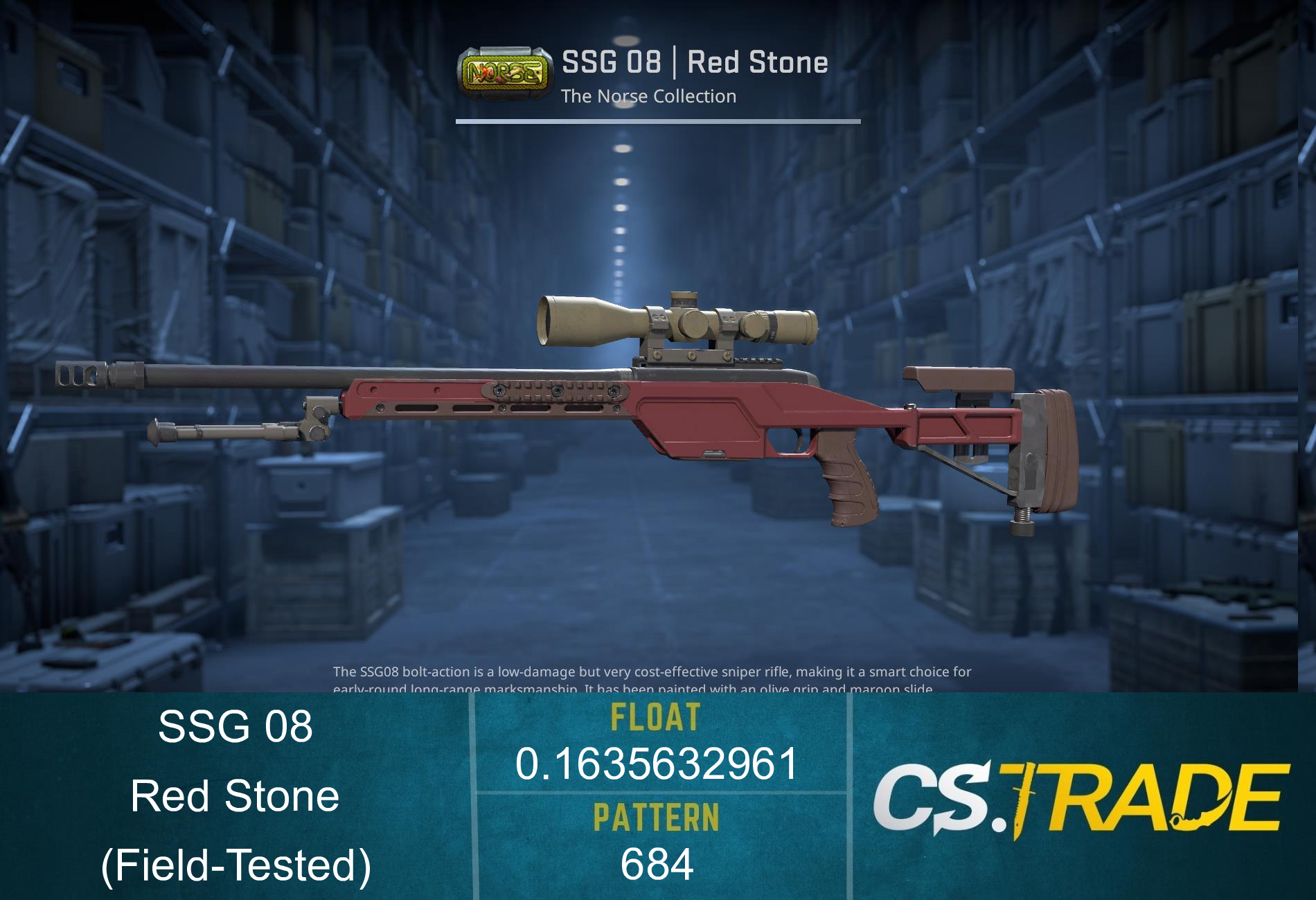SSG 08 | Red Stone (Field-Tested) Screenshot