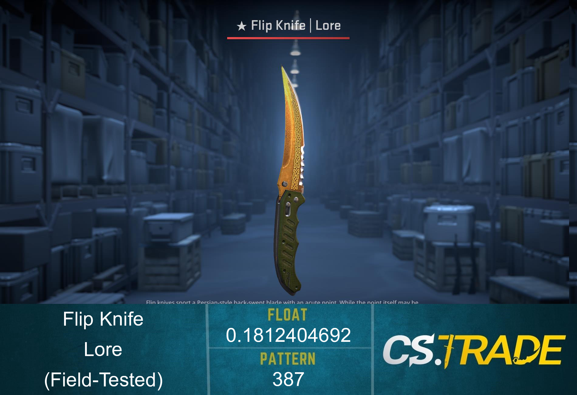★ Flip Knife | Lore (Field-Tested) Screenshot