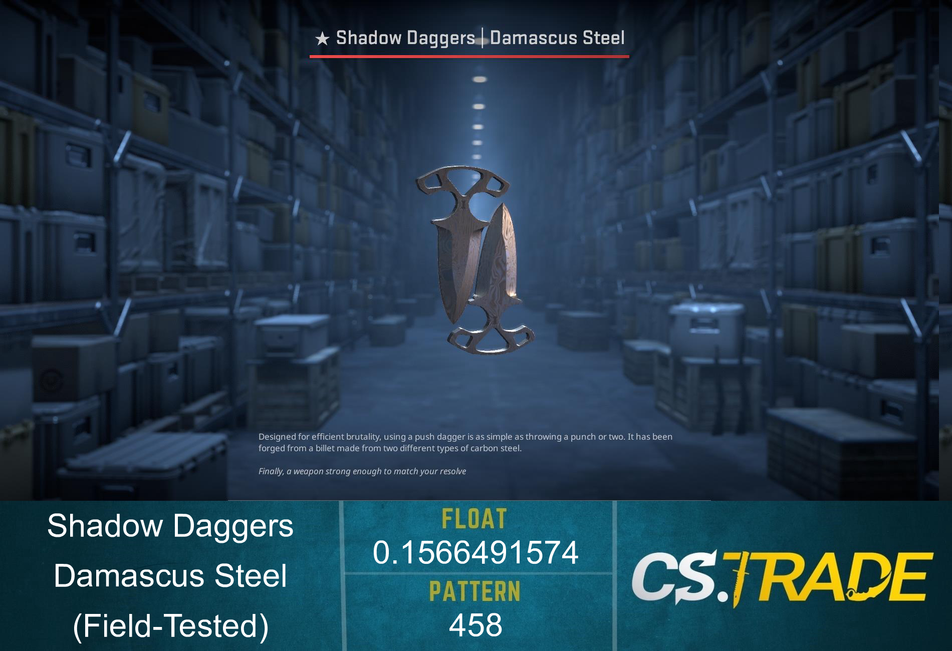★ Shadow Daggers | Damascus Steel (Field-Tested) Screenshot