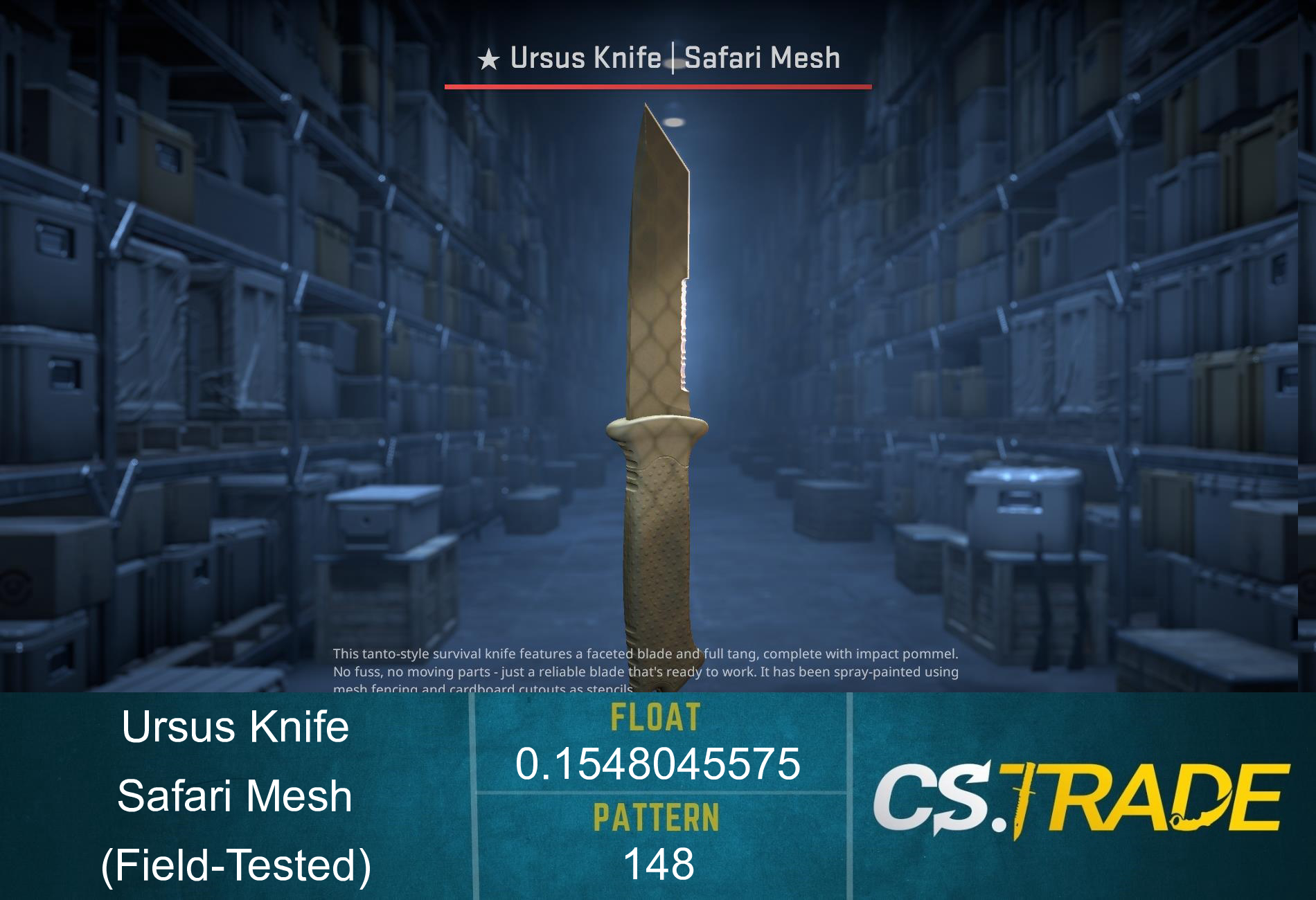 ★ Ursus Knife | Safari Mesh (Field-Tested) Screenshot