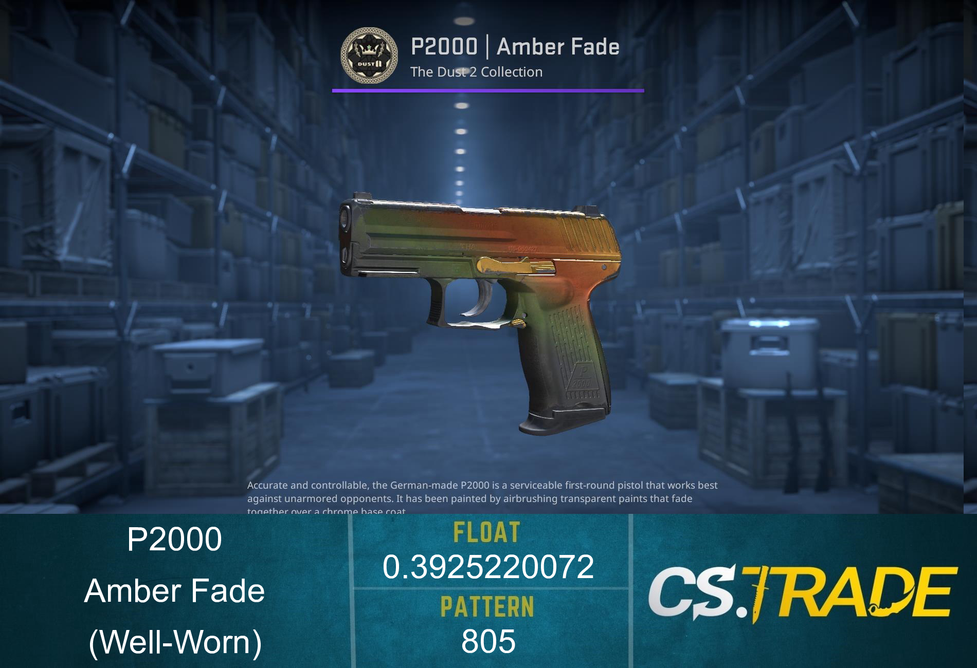 P2000 | Amber Fade (Well-Worn) Screenshot