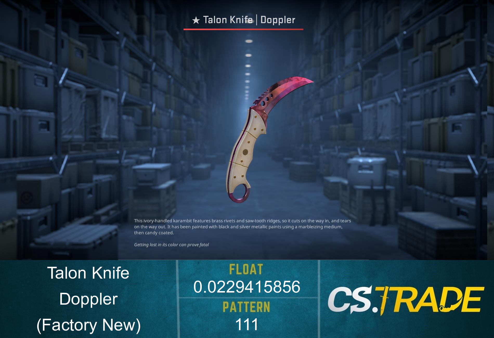 ★ Talon Knife | Doppler Phase 2 (Factory New) Screenshot