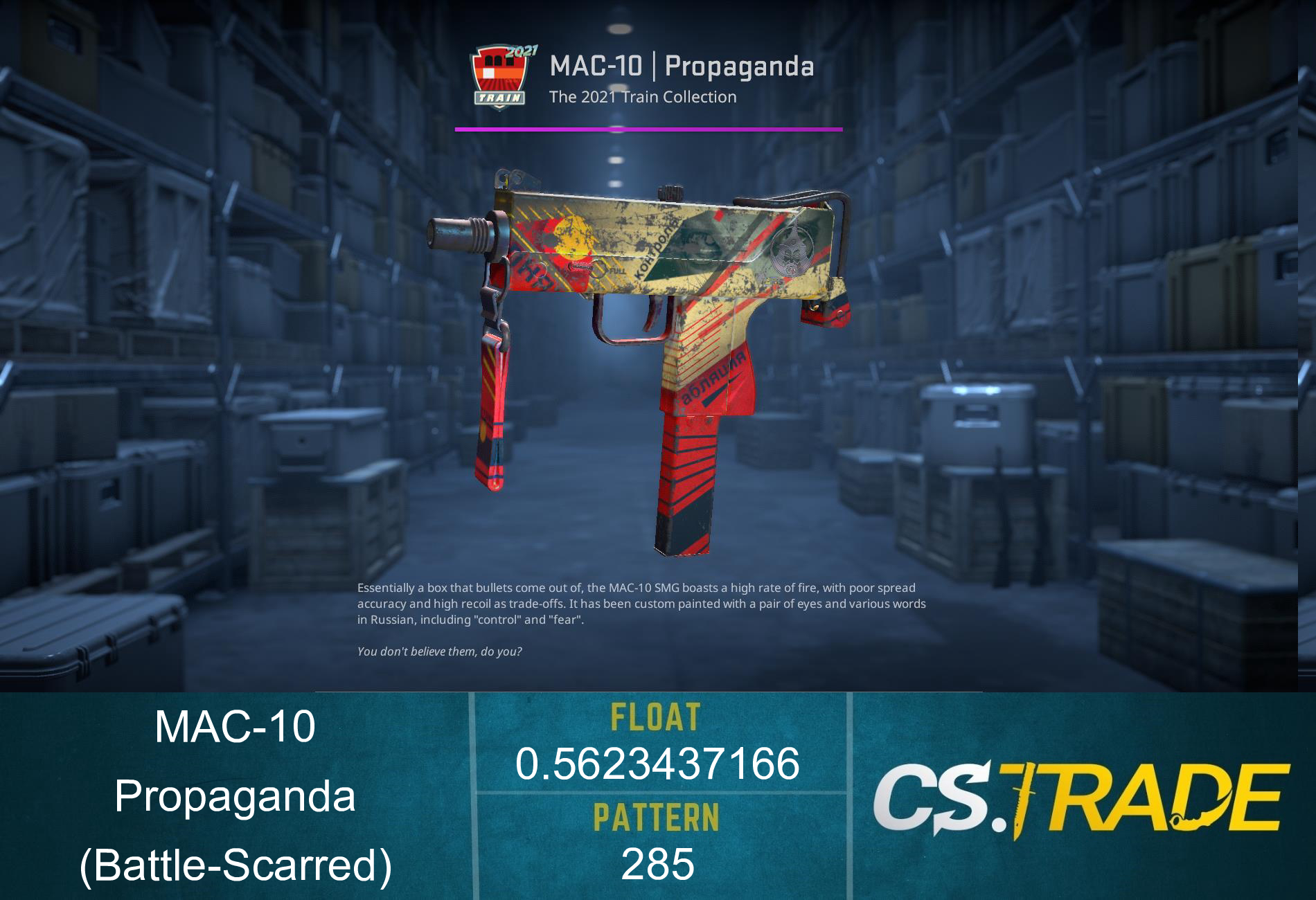 MAC-10 | Propaganda (Battle-Scarred) Screenshot