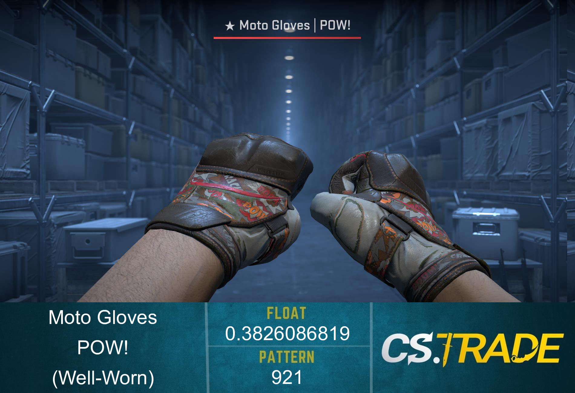 ★ Moto Gloves | POW! (Well-Worn) Screenshot