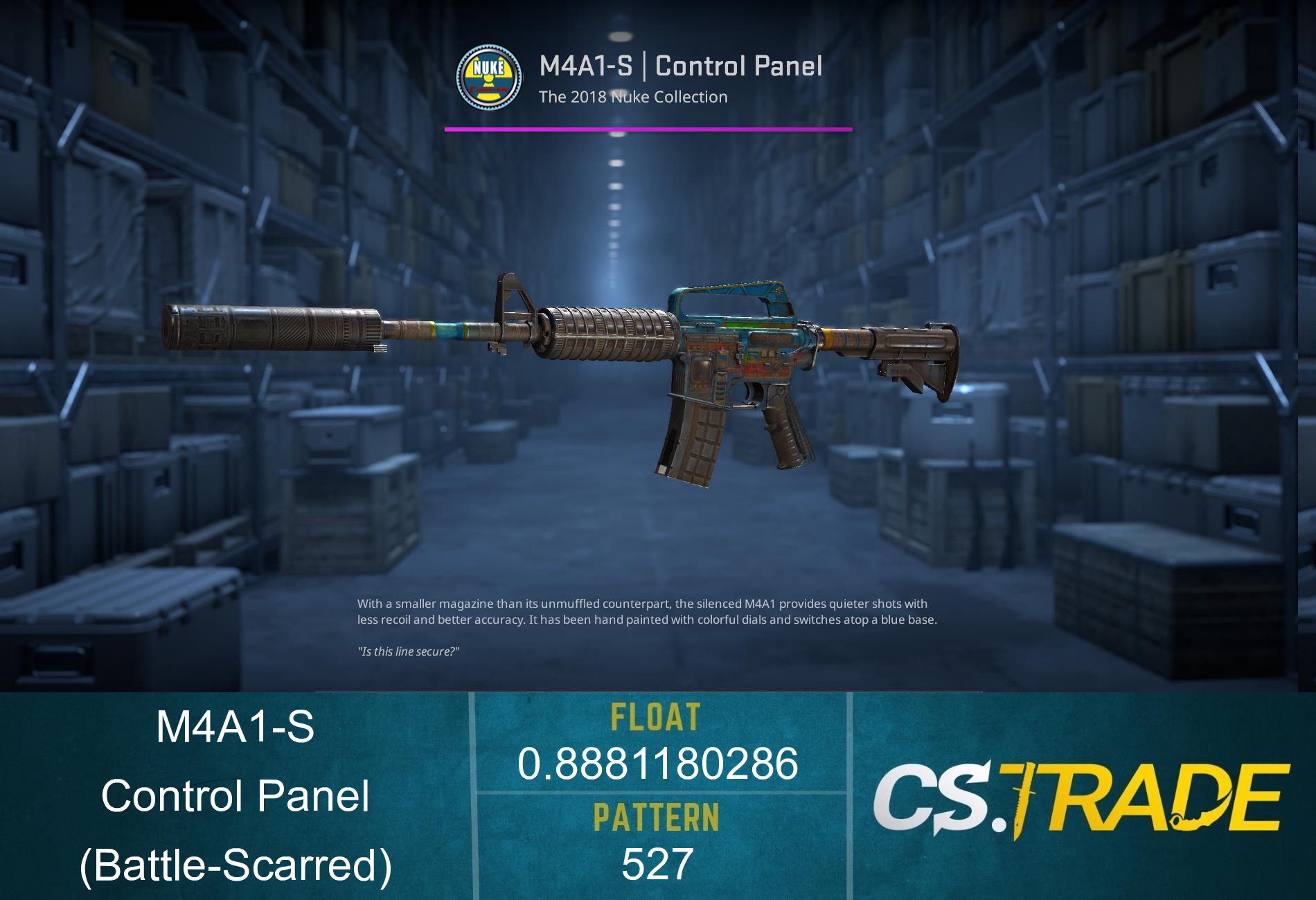 M4A1-S | Control Panel (Battle-Scarred)