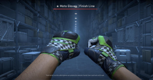 ★ Moto Gloves | Finish Line (Battle-Scarred) Screenshot
