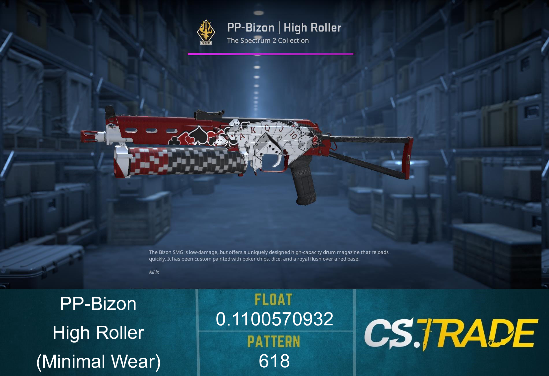 PP-Bizon | High Roller (Minimal Wear) Screenshot