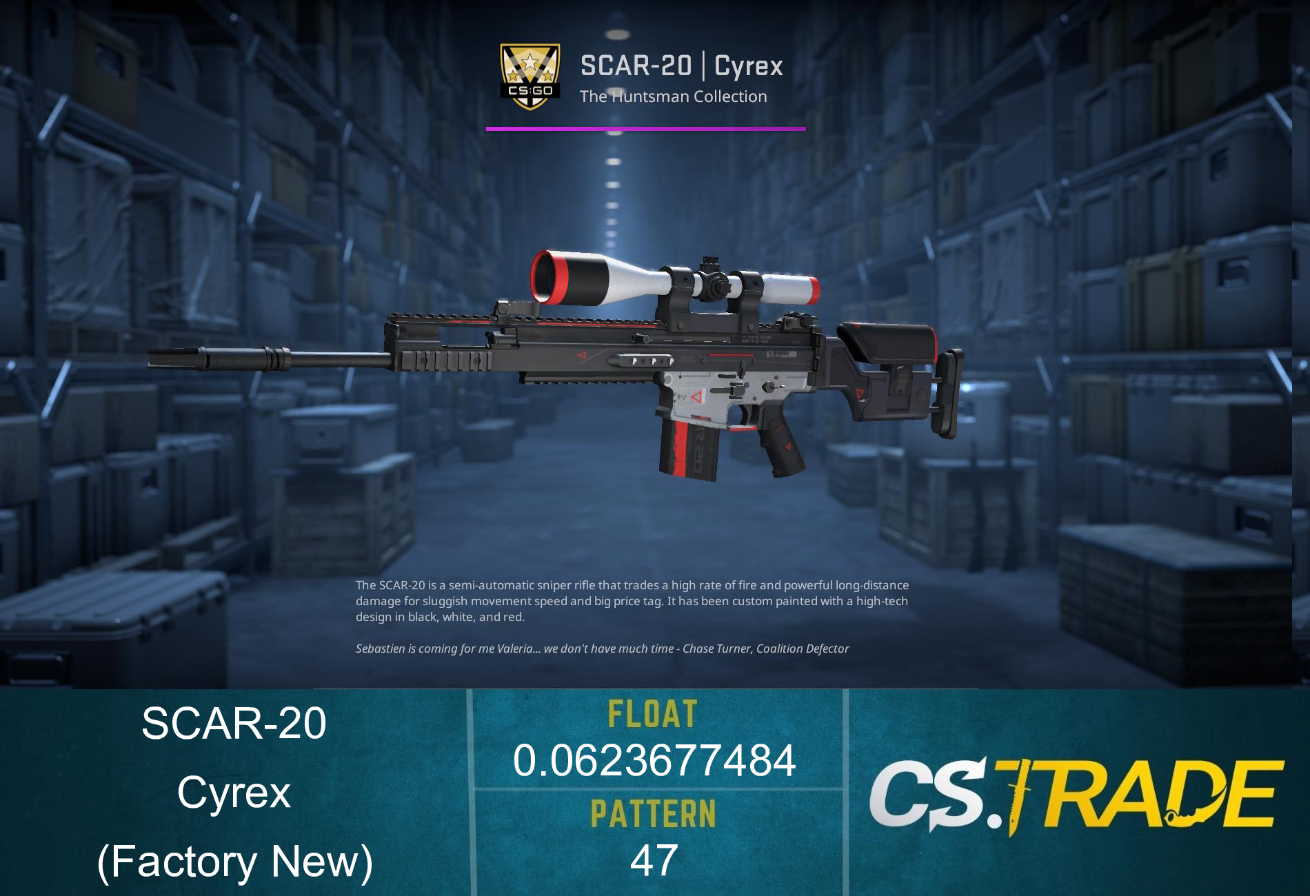 SCAR-20 | Cyrex (Factory New) Screenshot