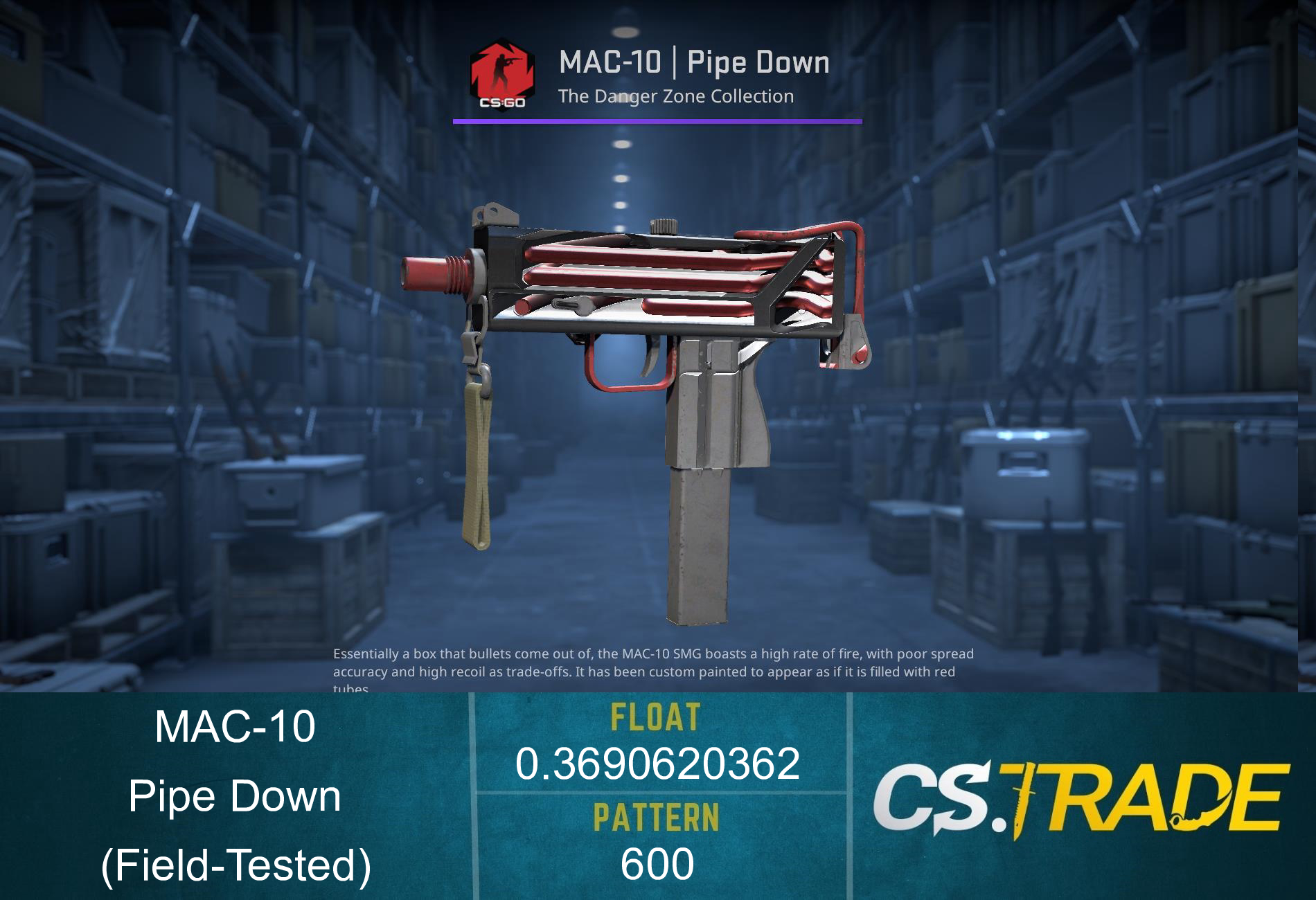 StatTrak™ MAC-10 | Pipe Down (Field-Tested) Screenshot