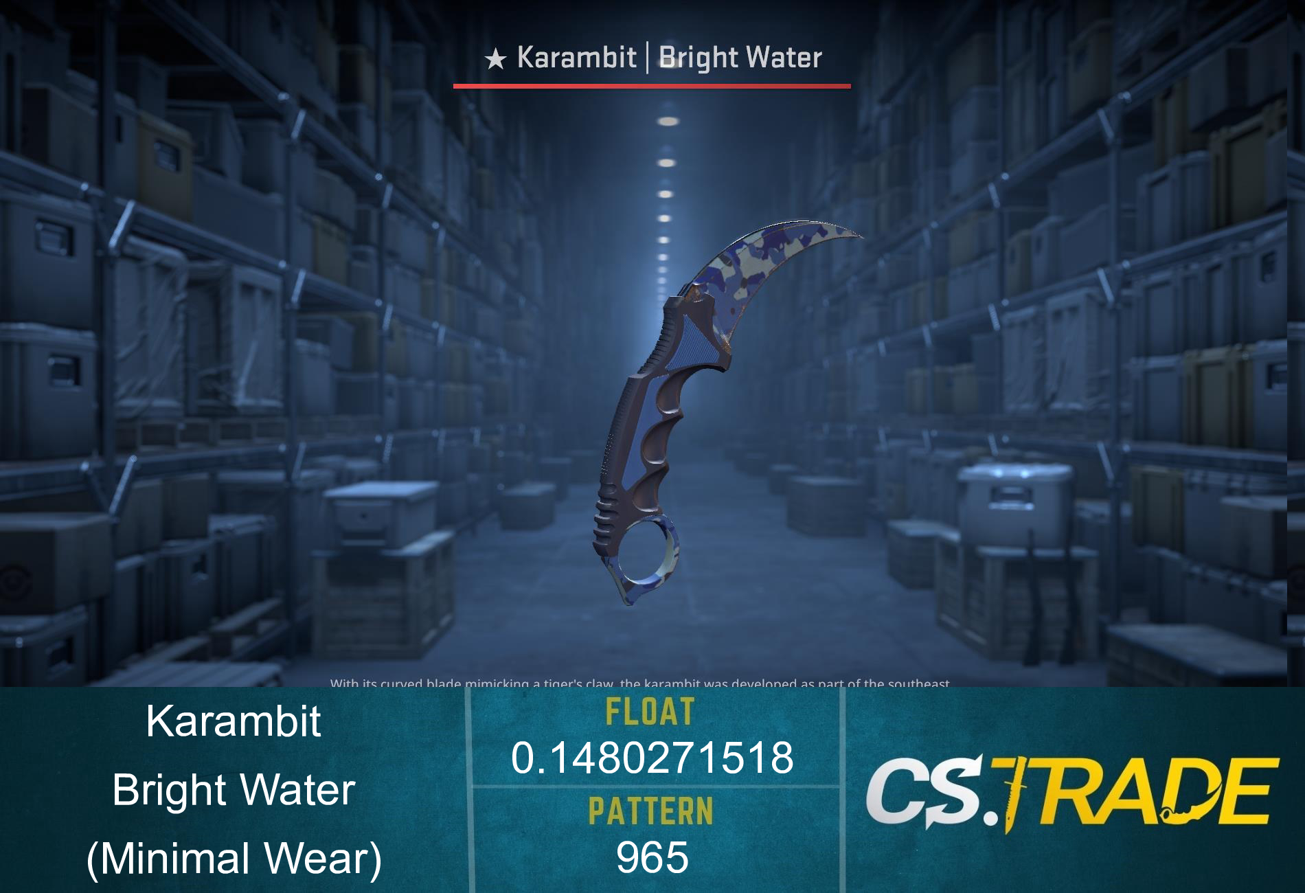 ★ Karambit | Bright Water (Minimal Wear) Screenshot