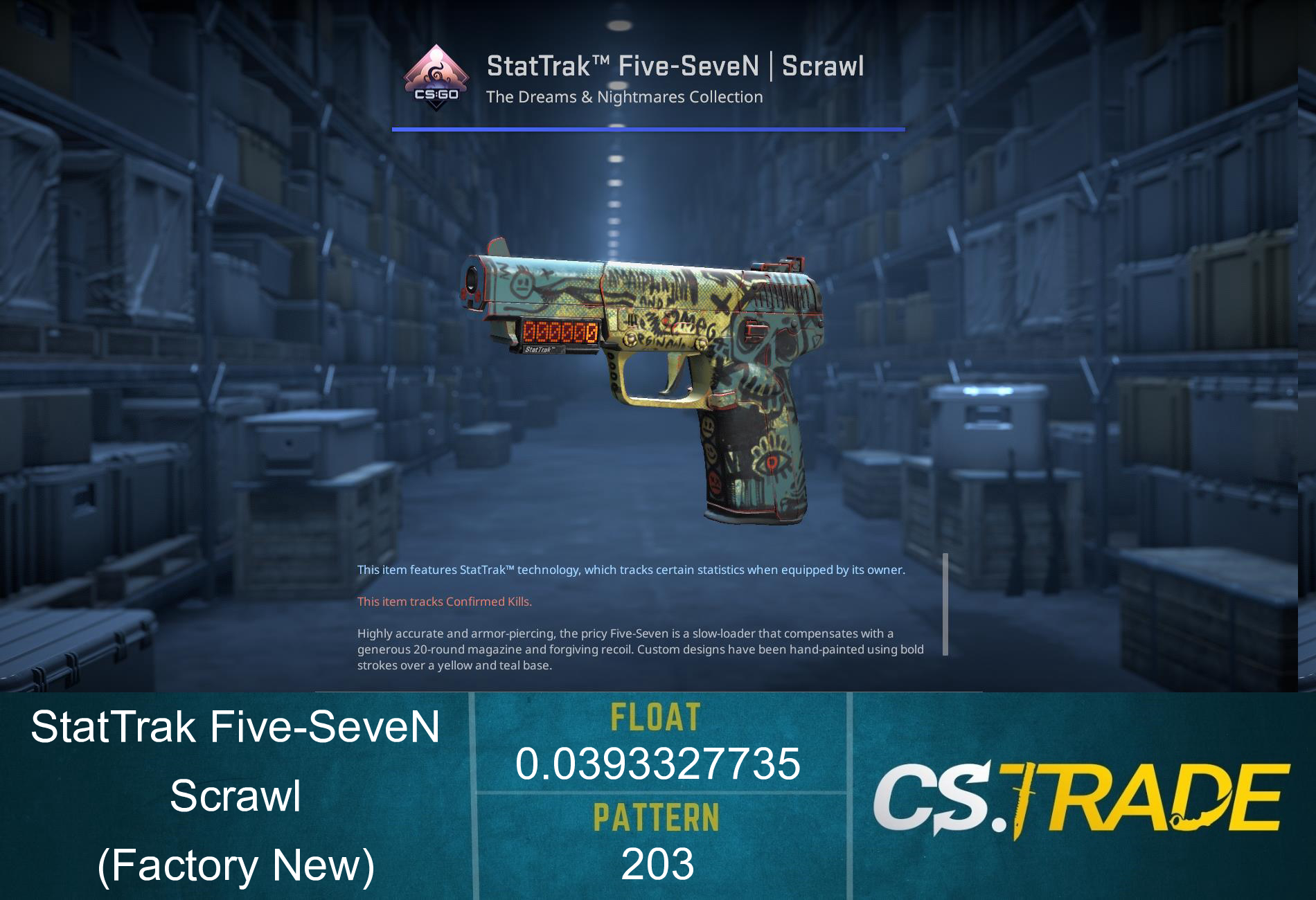 Five-SeveN | Scrawl (Factory New) Screenshot