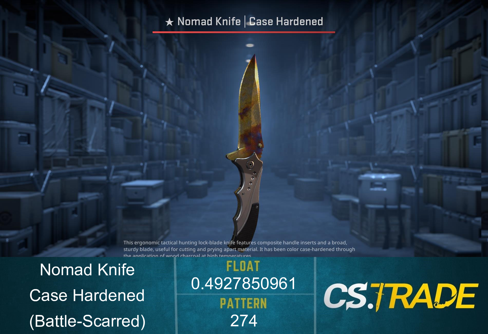 ★ Nomad Knife | Case Hardened (Battle-Scarred) Screenshot
