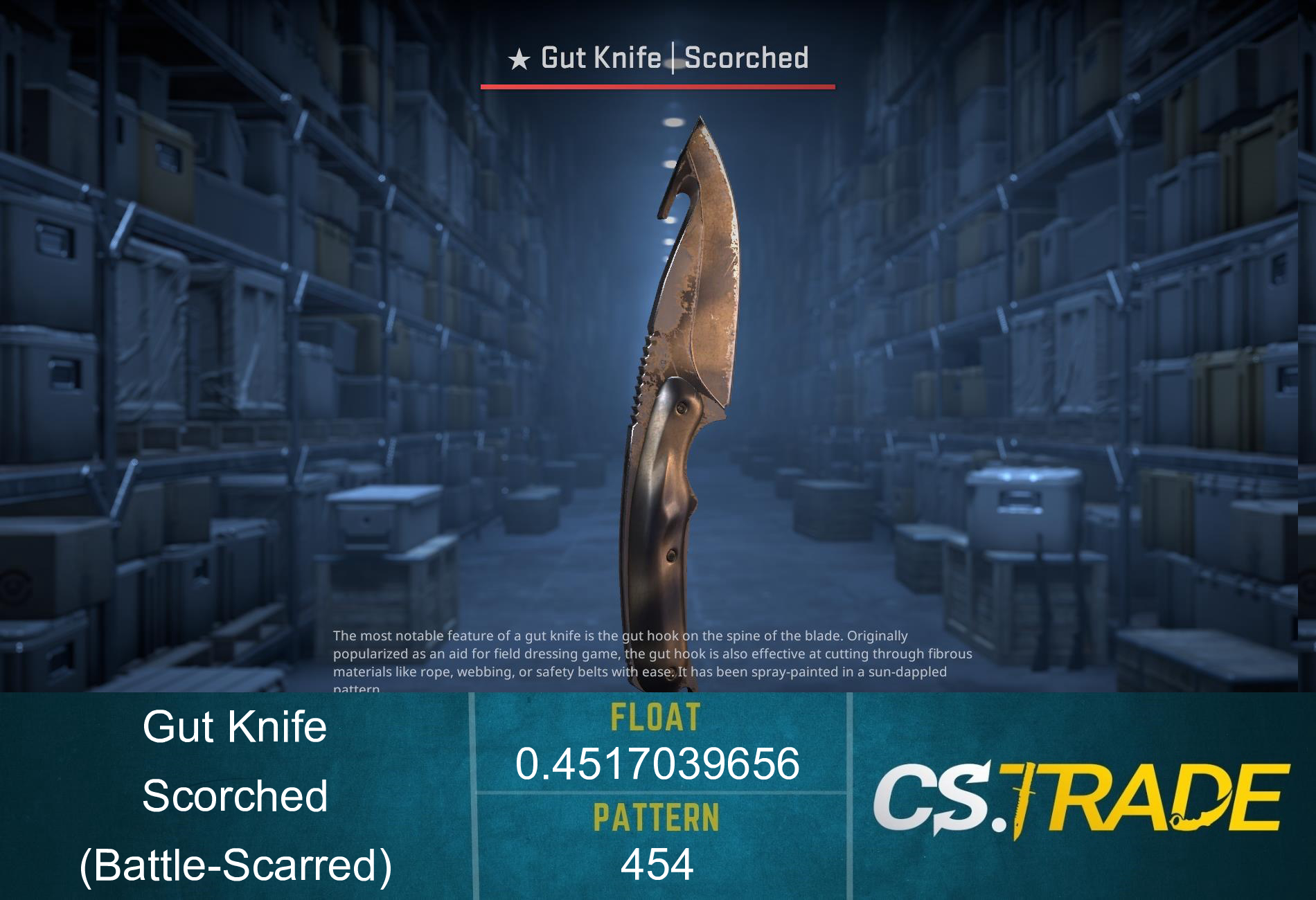 ★ Gut Knife | Scorched (Battle-Scarred) Screenshot
