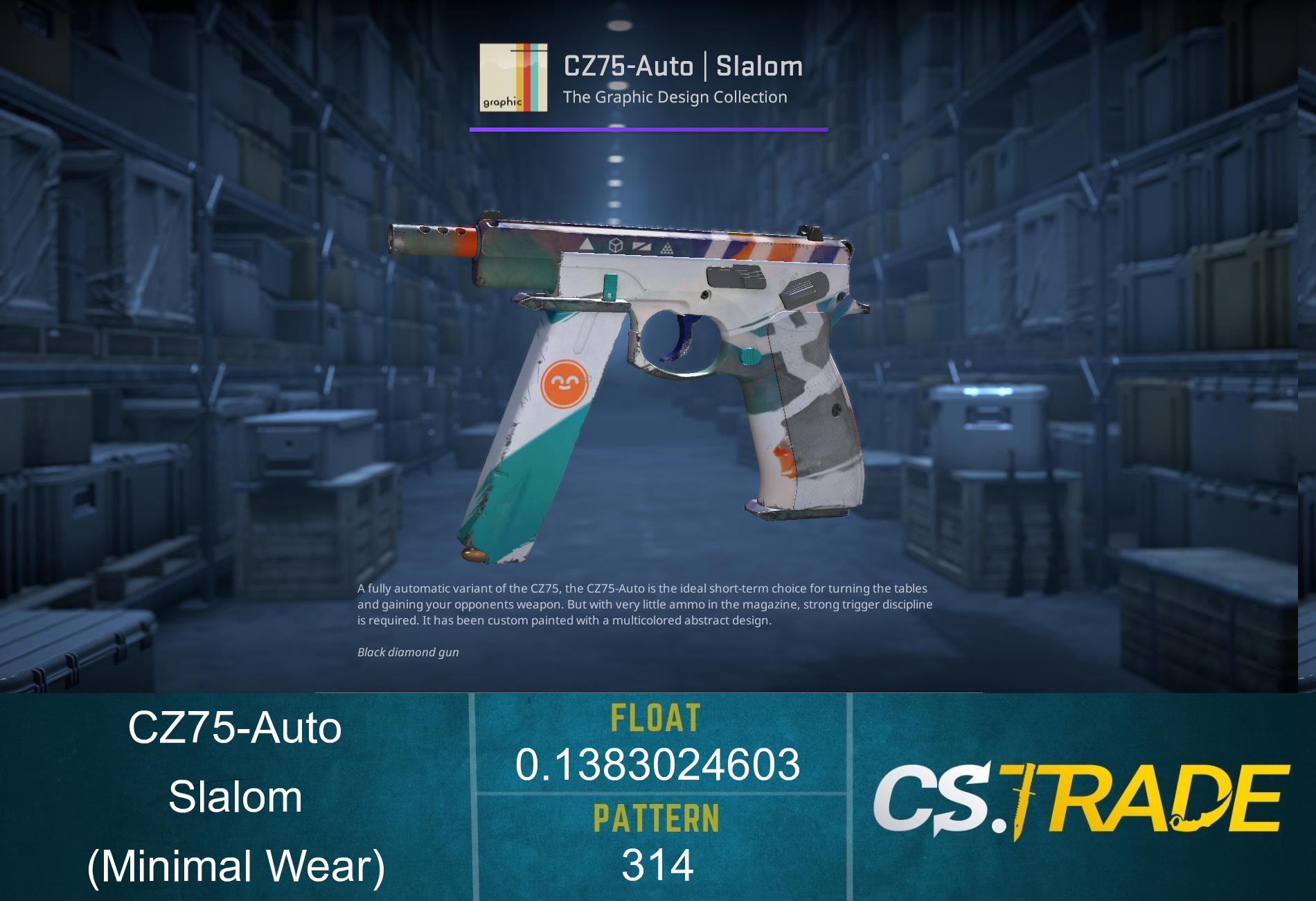 CZ75-Auto | Slalom (Minimal Wear) Screenshot