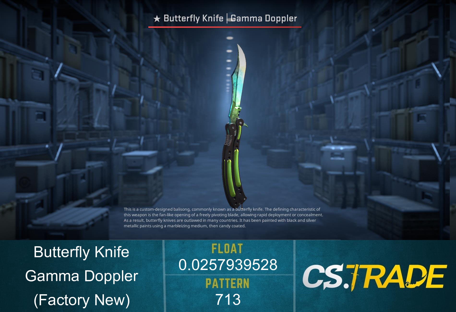 ★ Butterfly Knife | Gamma Doppler Phase 4 (Factory New) Screenshot