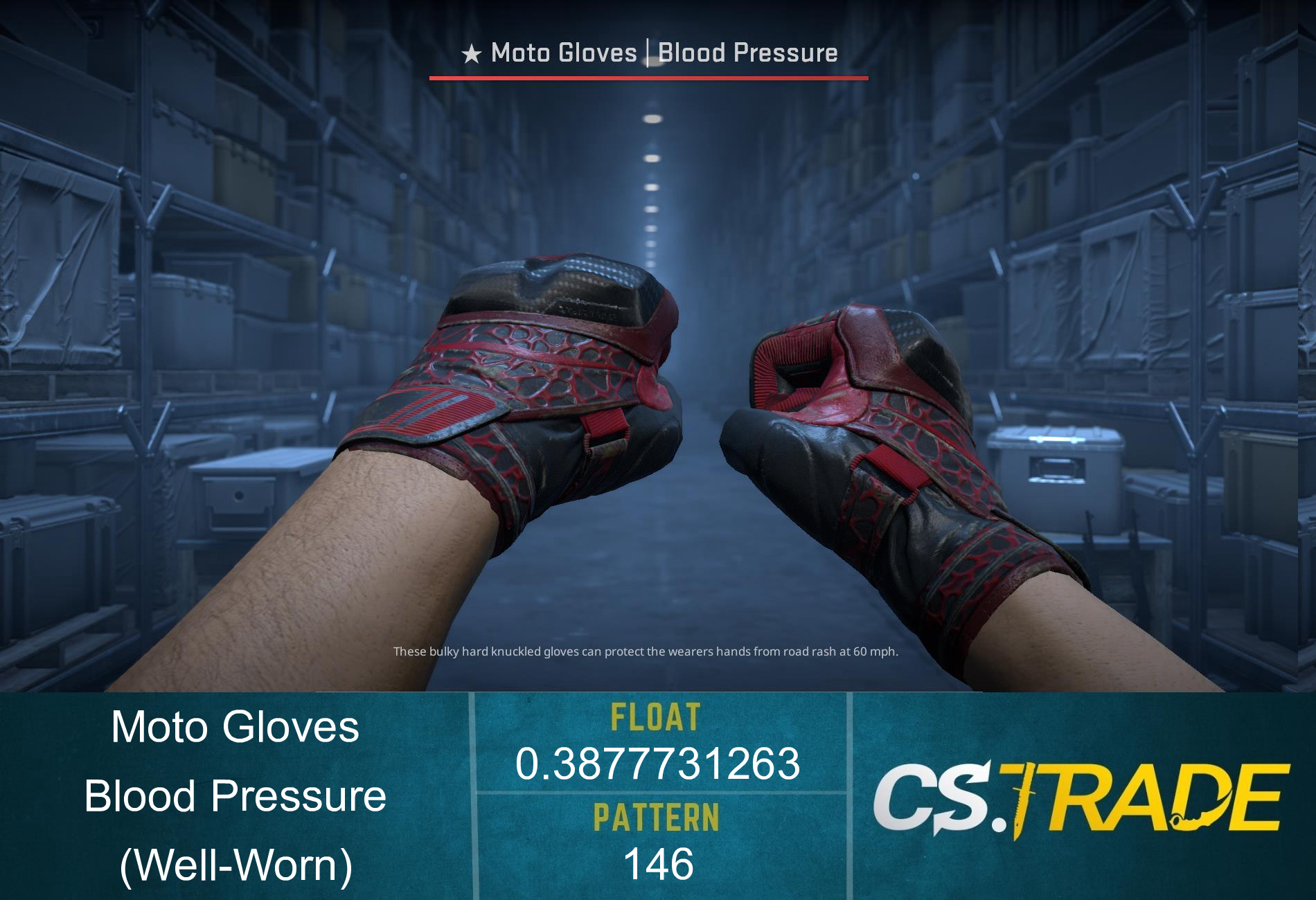 ★ Moto Gloves | Blood Pressure (Factory New) Screenshot
