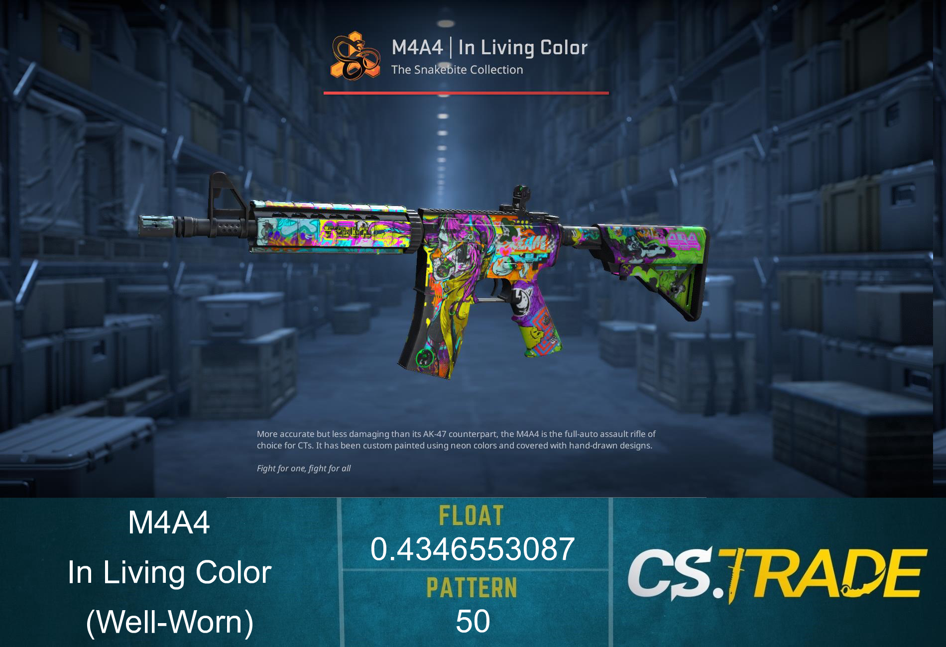 M4A4 | In Living Color (Well-Worn) Screenshot